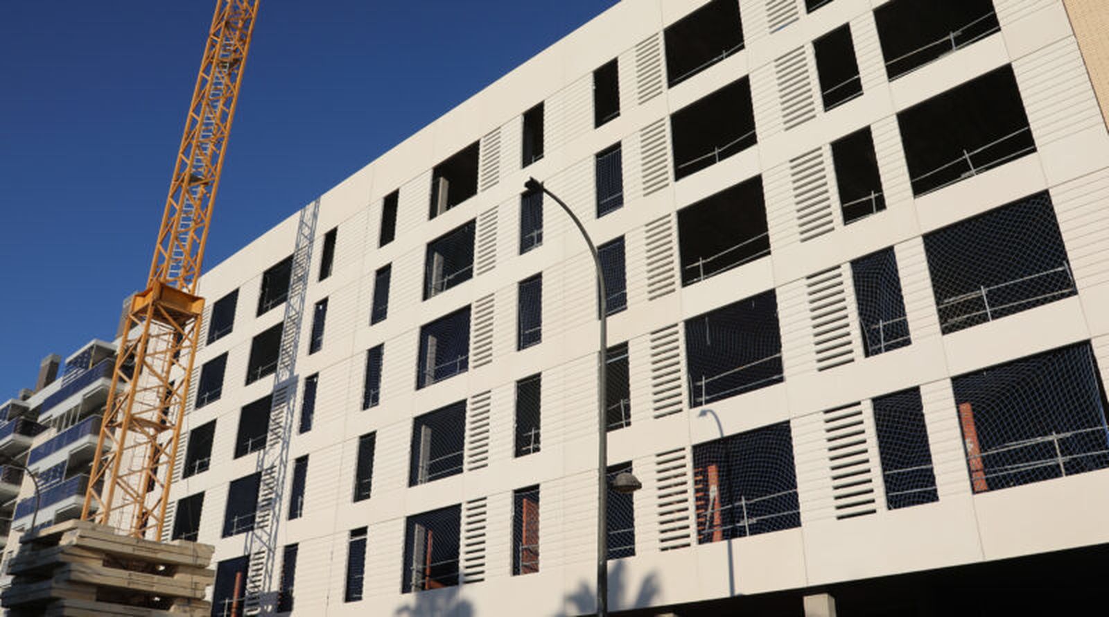 Construcción de la promoción de viviendas municipales del Paseo de la Estación de Getafe