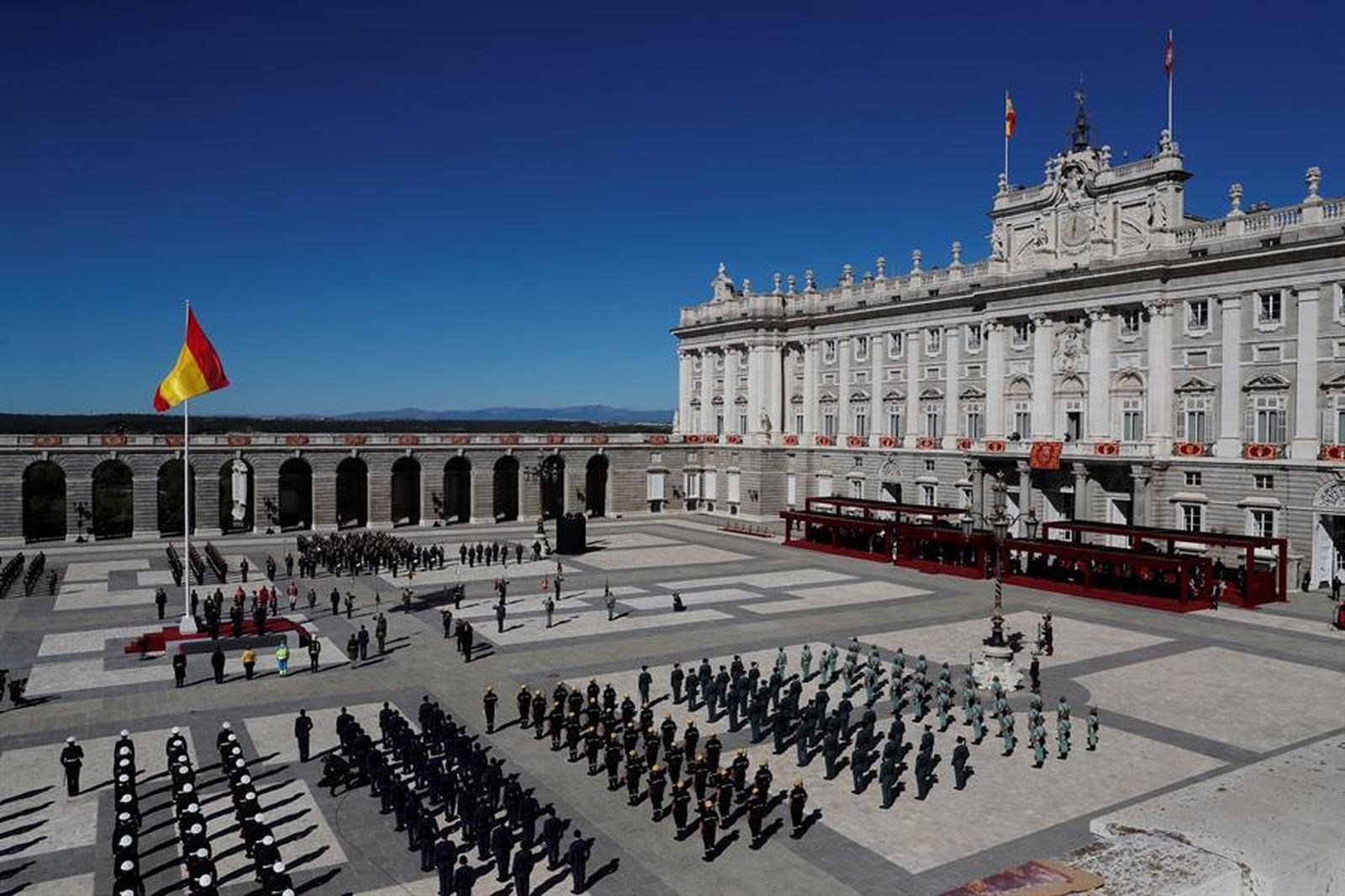 Vista general del Patio de la Armería del Palacio Real