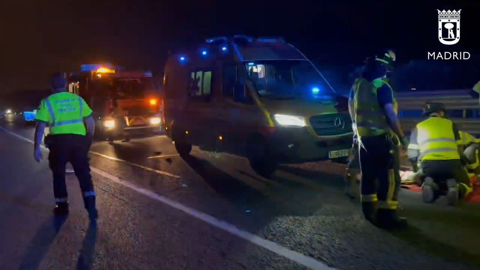 Accidente moto Vicálvaro M-50