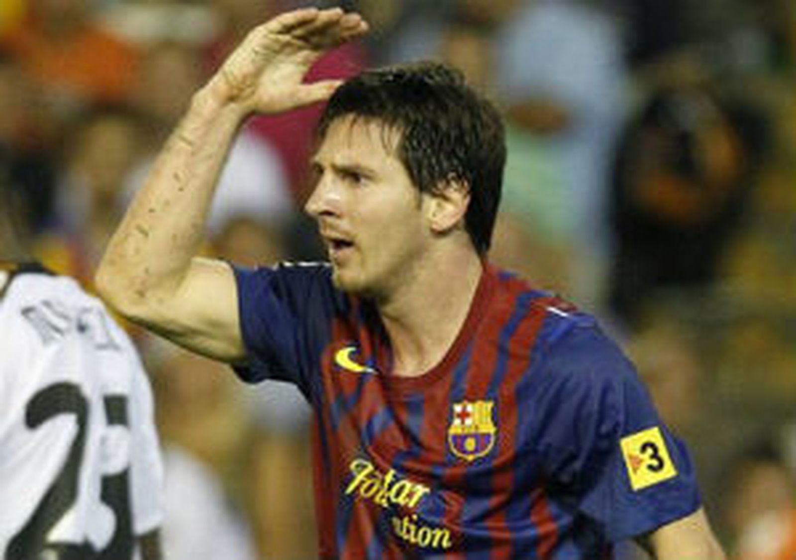 Leo Messi, enfadado