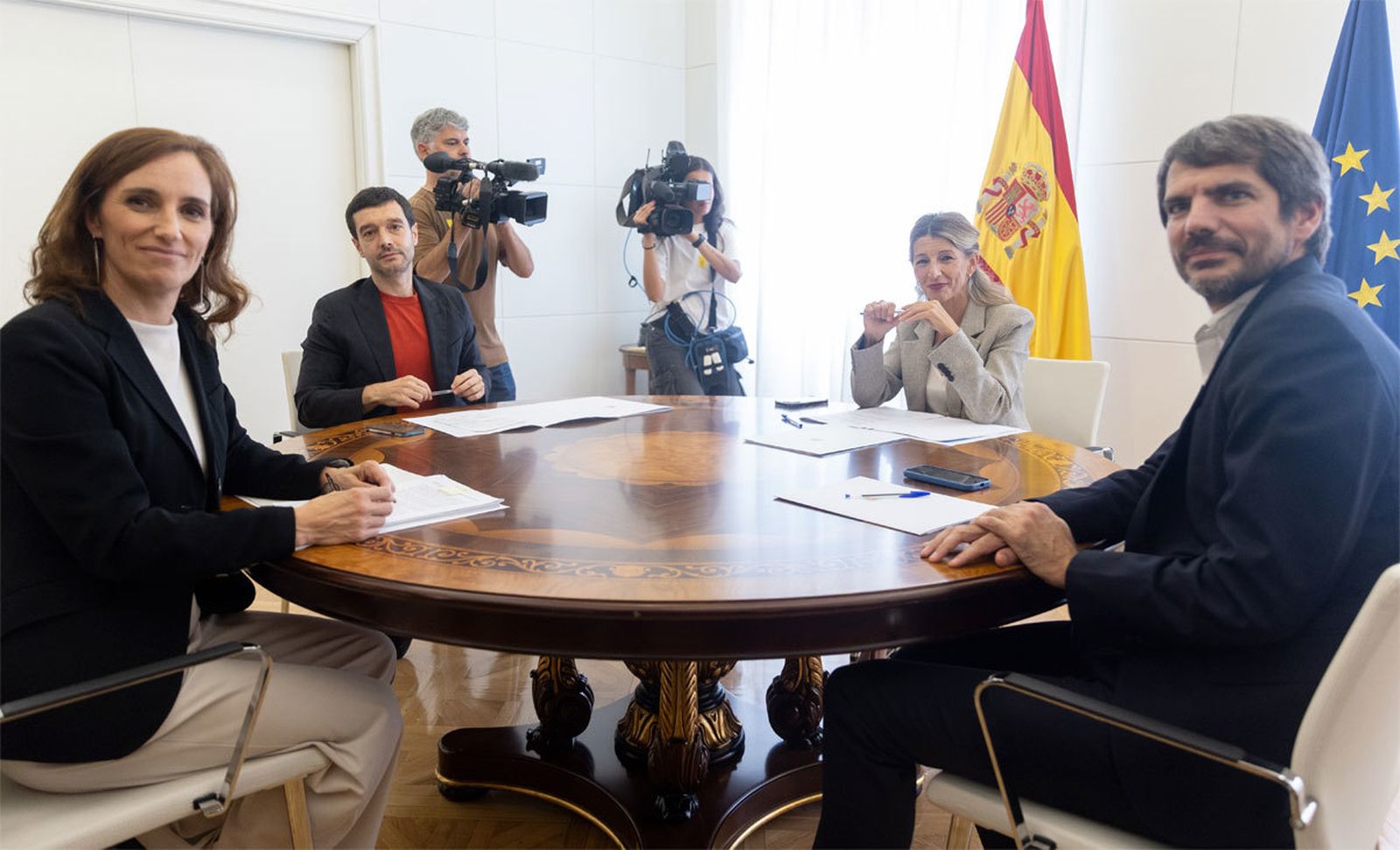 Mónica García, Pablo Bustinduy, Yolanda Díaz y Urtasun