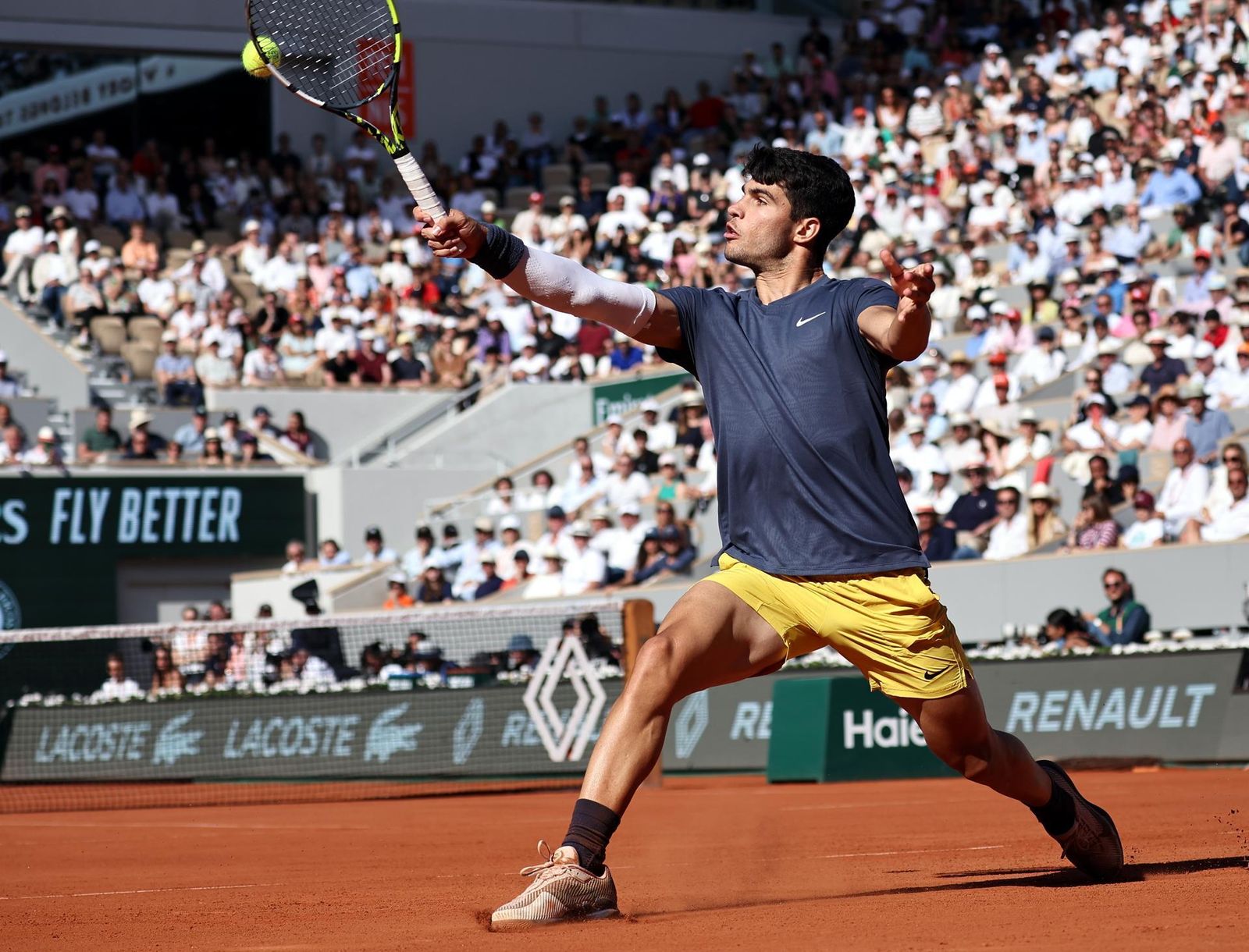 Alcaraz, durante la final de Roland Garros