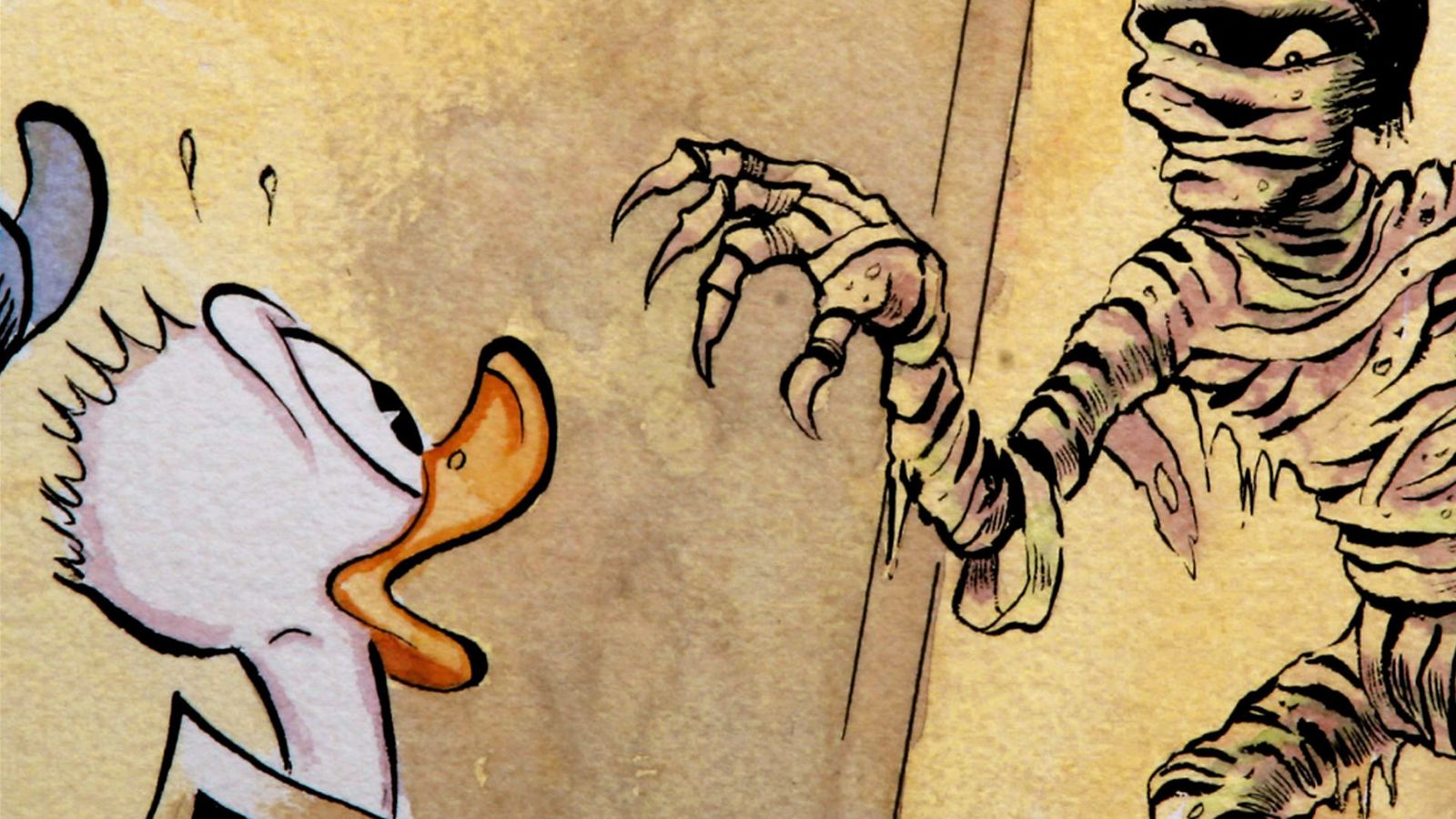 Una de las ilustraciones de la exposición 'Con Disney a Egipto'