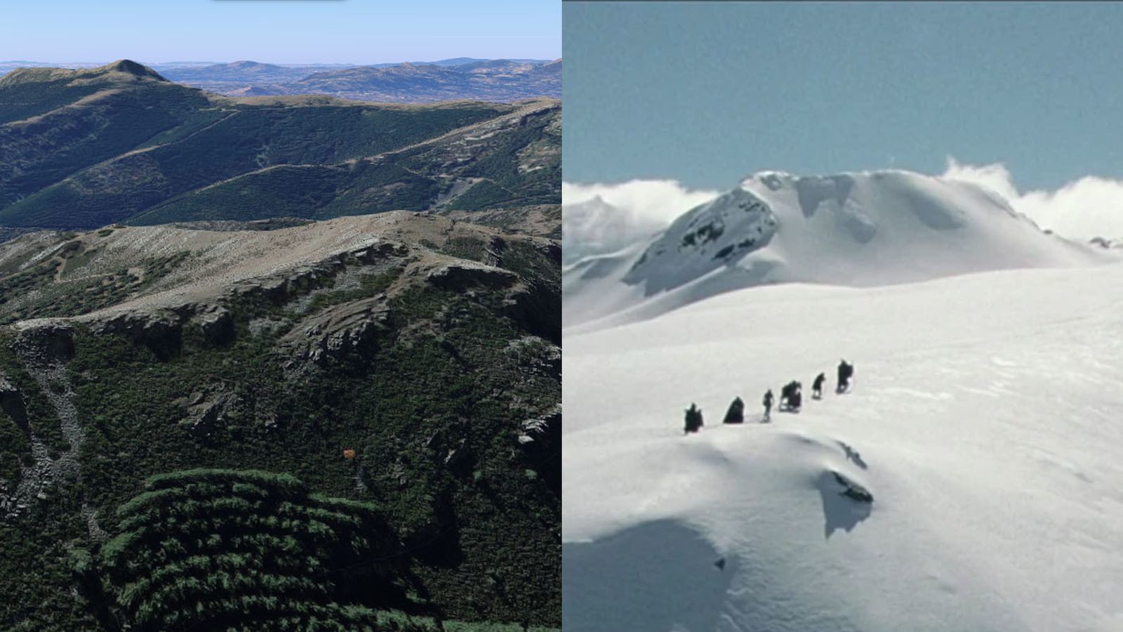 Alto del Porrejón (i) y el Caradhras (d)