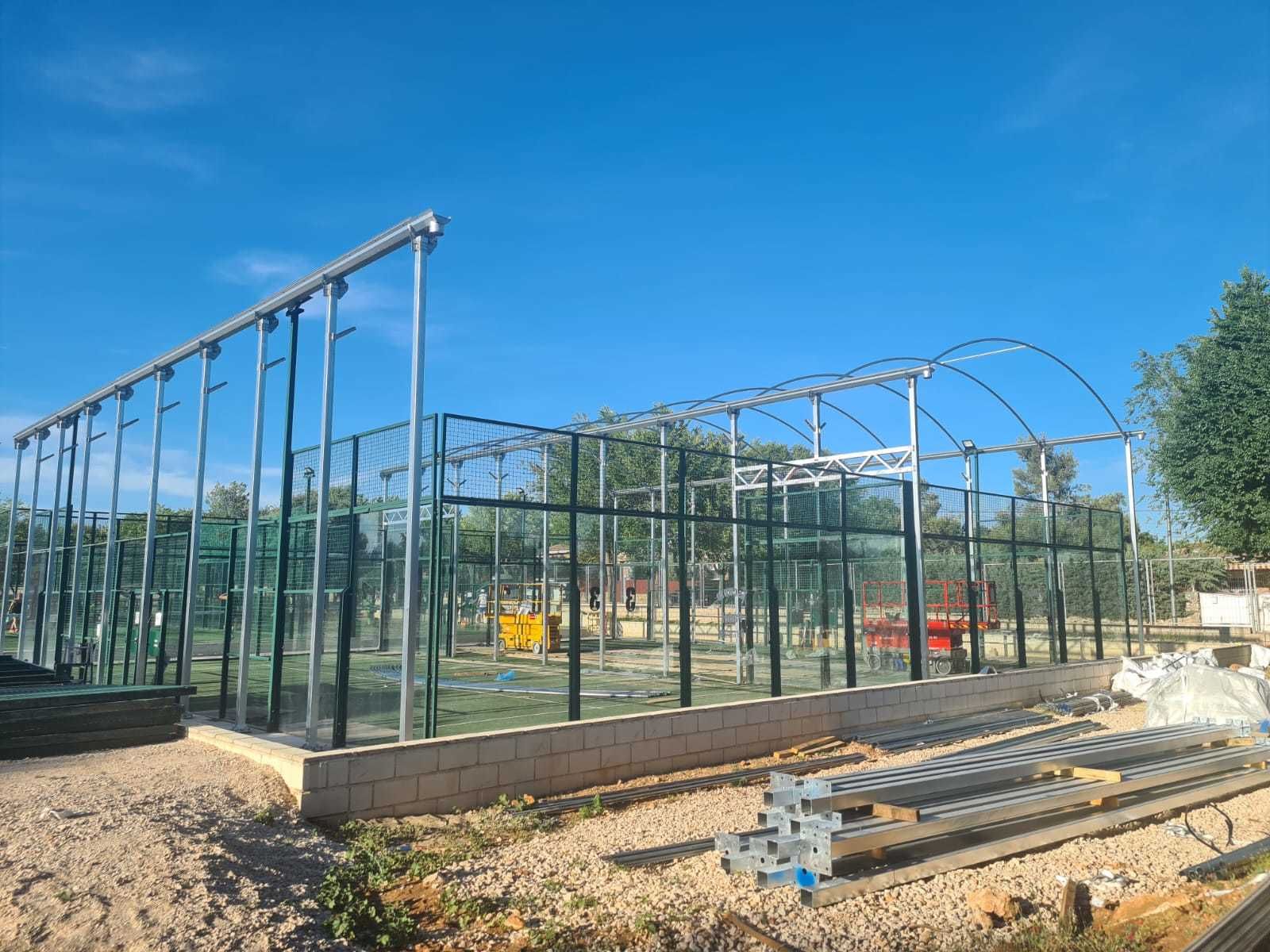 Obras actuales en el complejo deportivo de Eurovillas, en Villar del Olmo