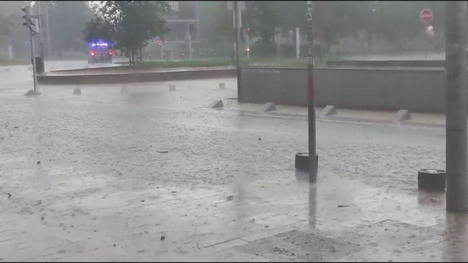 Tormenta de verano en Madrid.