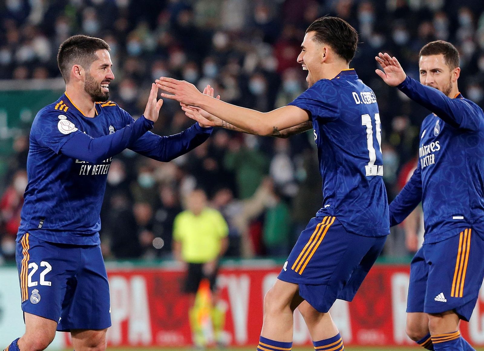 Isco celebra su gol ante el CF