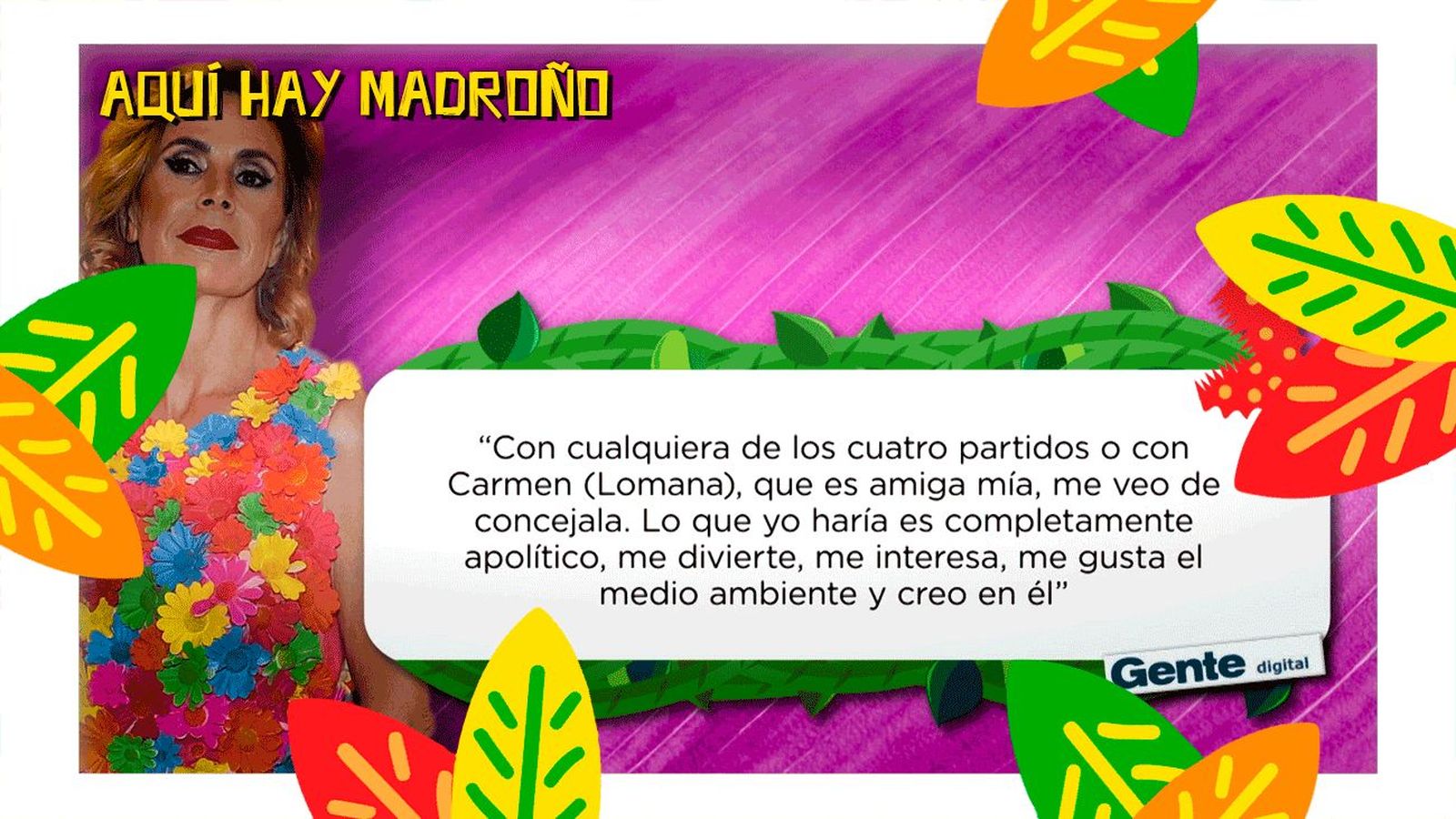 Ágatha Ruiz de la Prada: "Me veo de concejala con Carmen Lomana"
