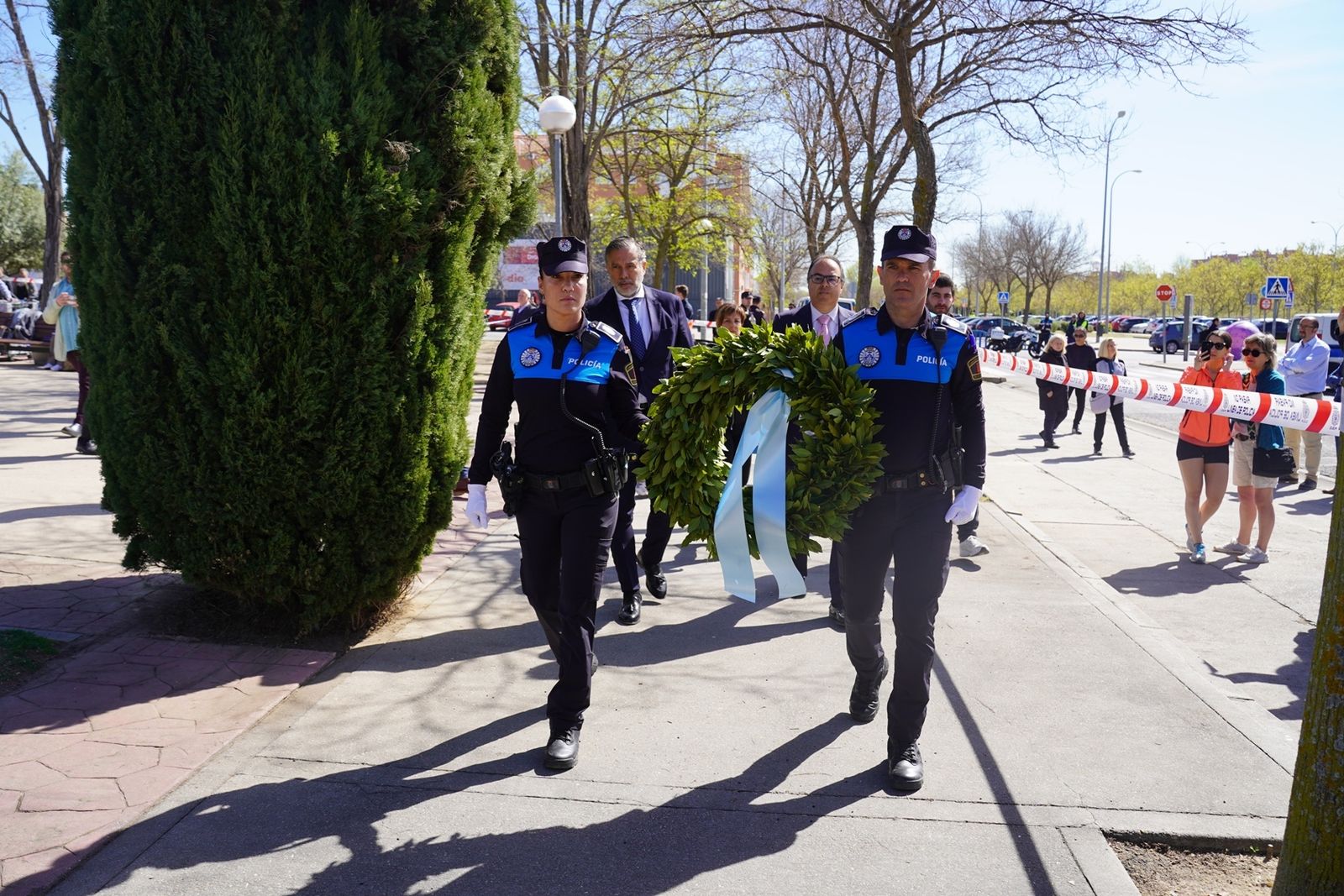 Homenaje en Leganés a los vecinos muertos el 11-M y al GEO que perdió la vida en la operación contra la célula terrorista en la localidad