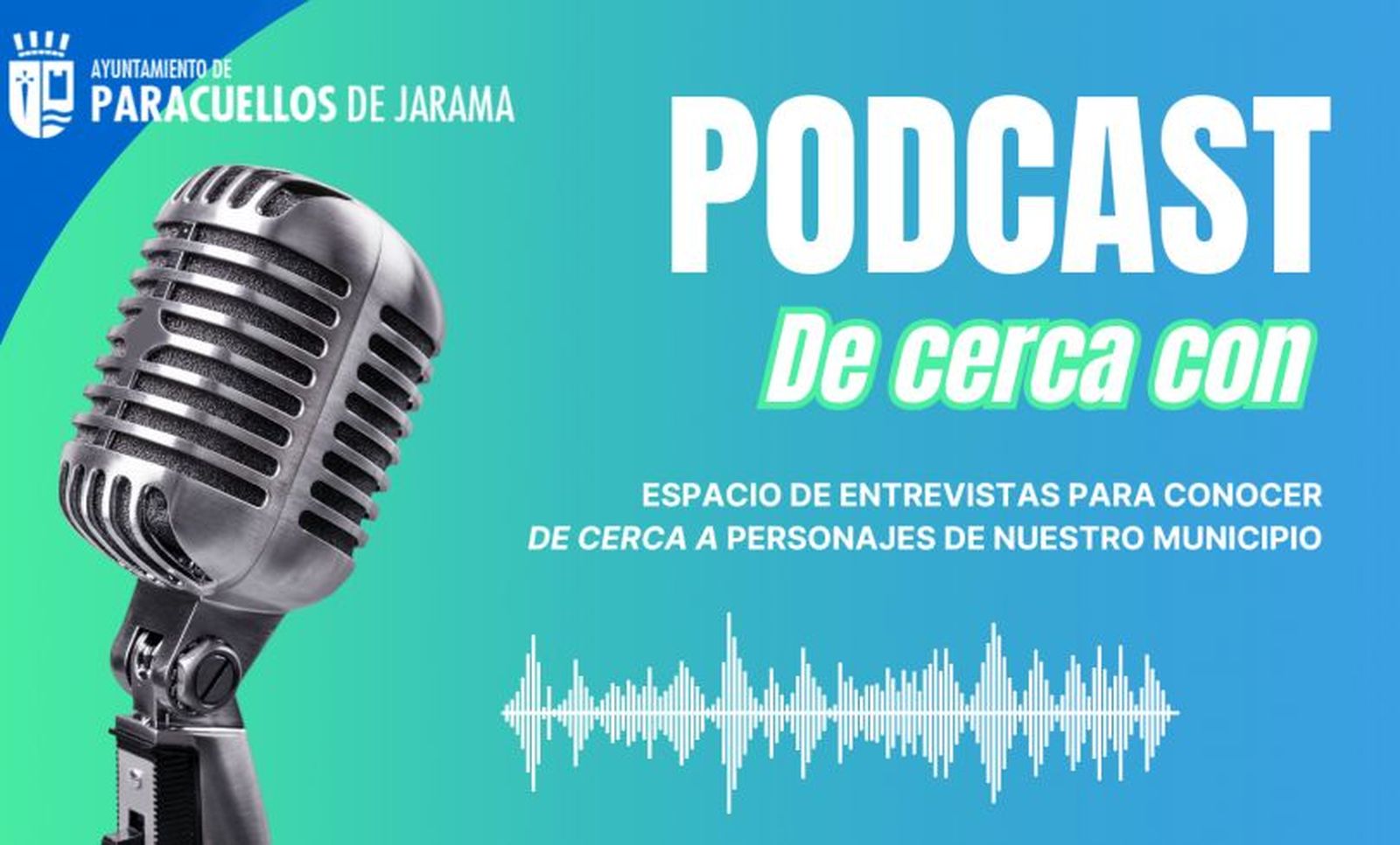 Anuncio del pódcast municipal de Paracuellos de Jarama