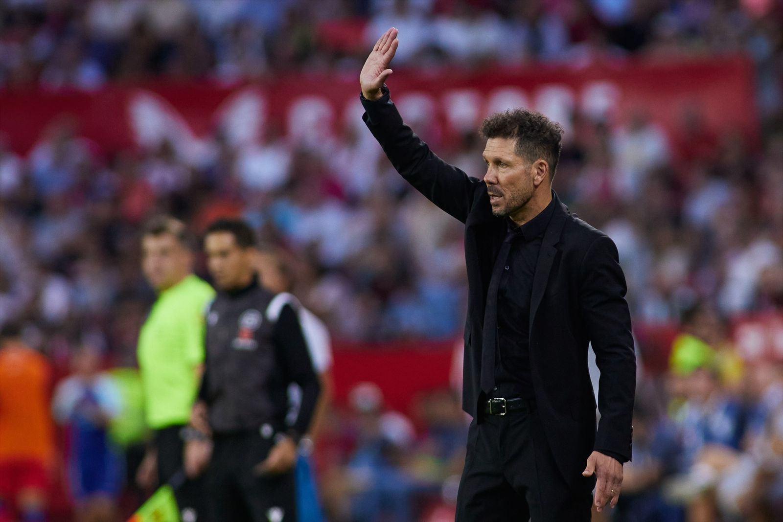 El entrenador rojiblanco Diego Pablo Simeone durante el Sevilla-Atlético de Madrid