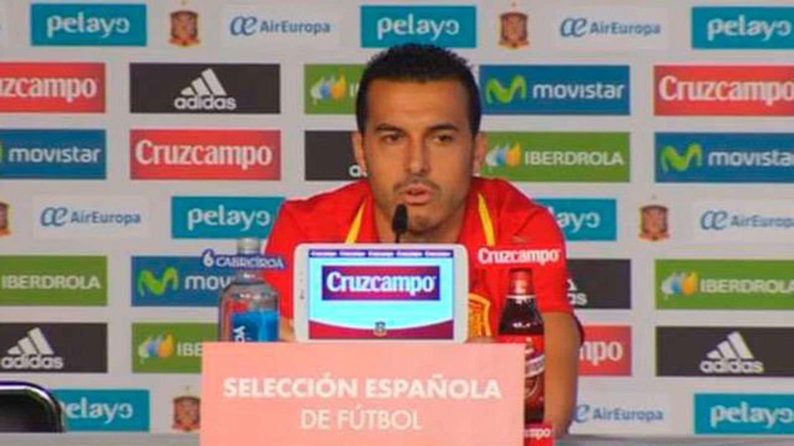Pedro: "La noticia de De Gea no va a afectar la decisión de Del Bosque"