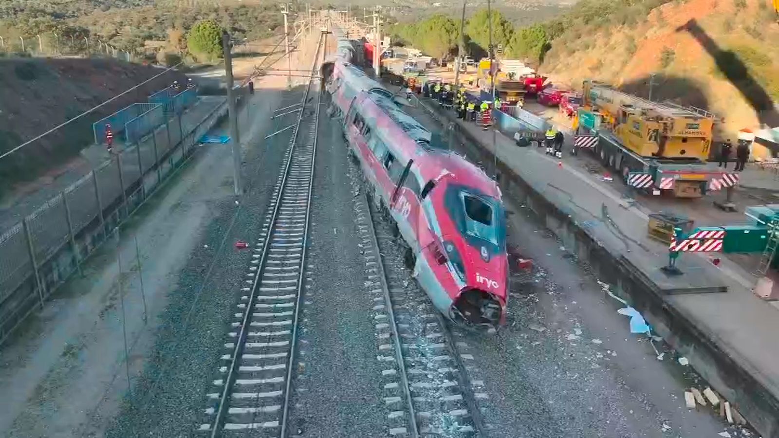 Tren Iryo accidentado en Adamuz