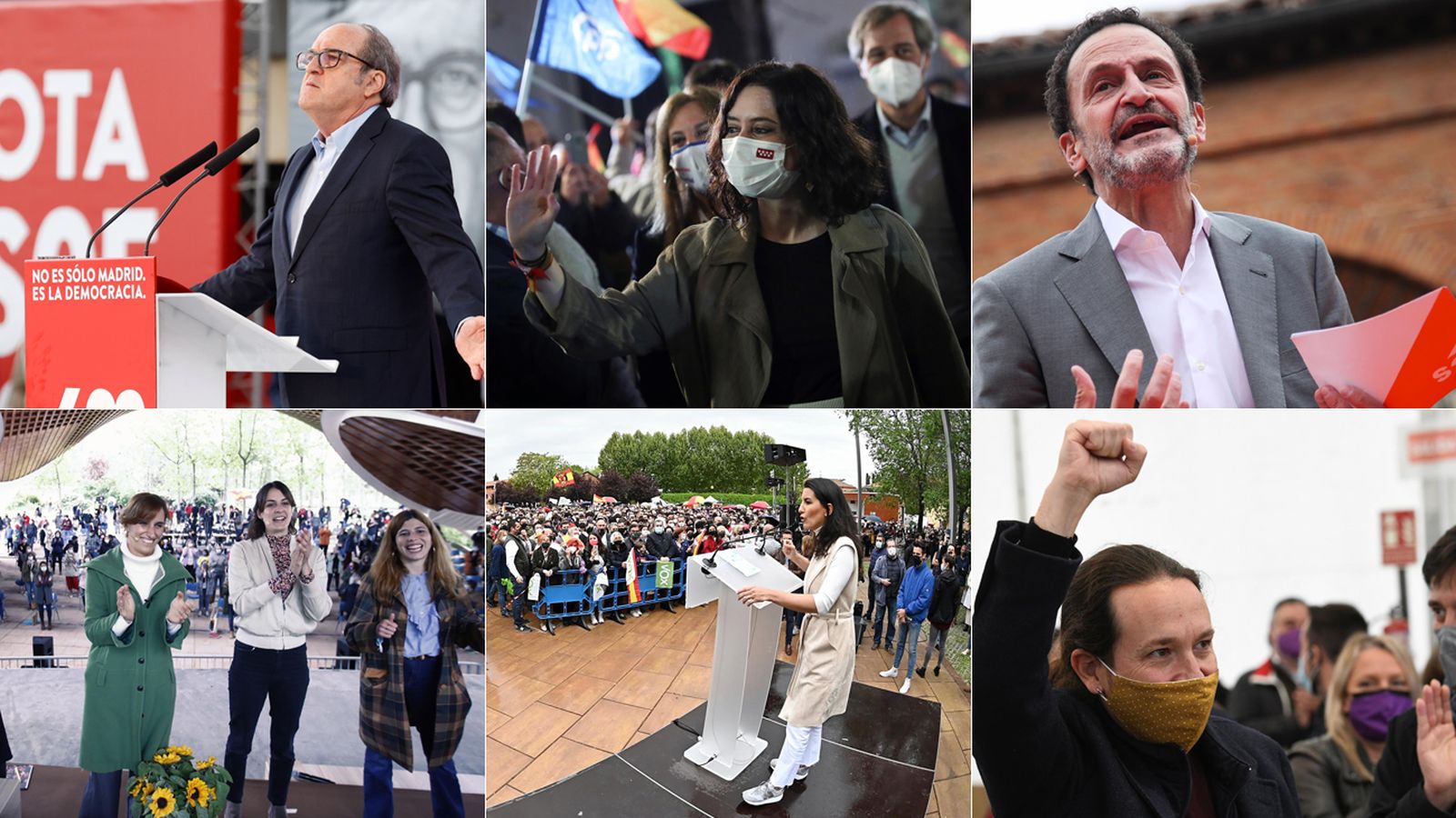 Los candidatos de las elecciones en Madrid siguen con su campaña
