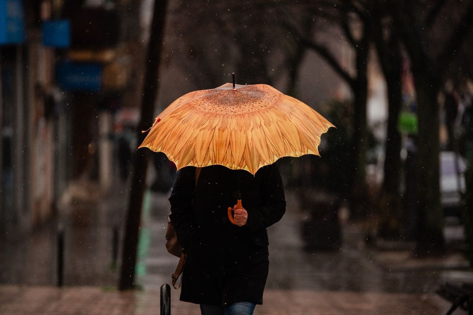 Aviso amarillo por lluvia y tormentas y bajada generalizada de las temperaturas en Madrid
