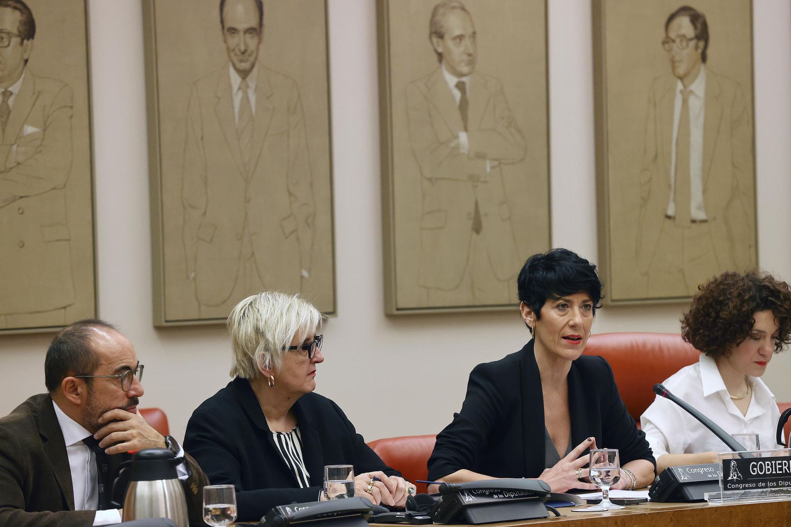 La ministra de Inclusión, Seguridad Social y Migraciones, Elma Saiz, durante su comparecencia en la Comisión de Trabajo, Economía Social, Inclusión, Seguridad Social y Migraciones del Congreso