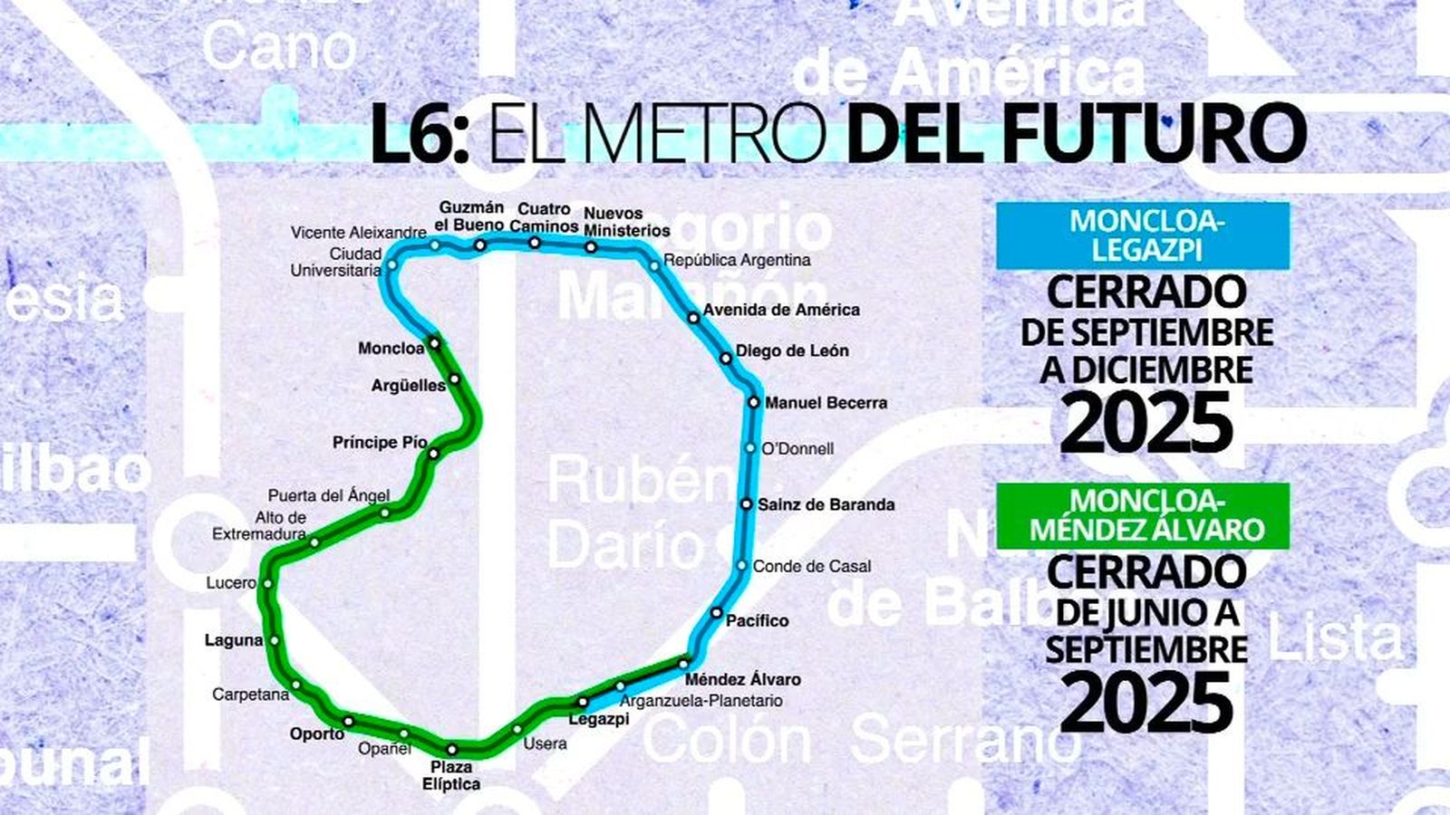 Arganzuela-Planetario, la estación clave en la ampliación de la L6 de Metro