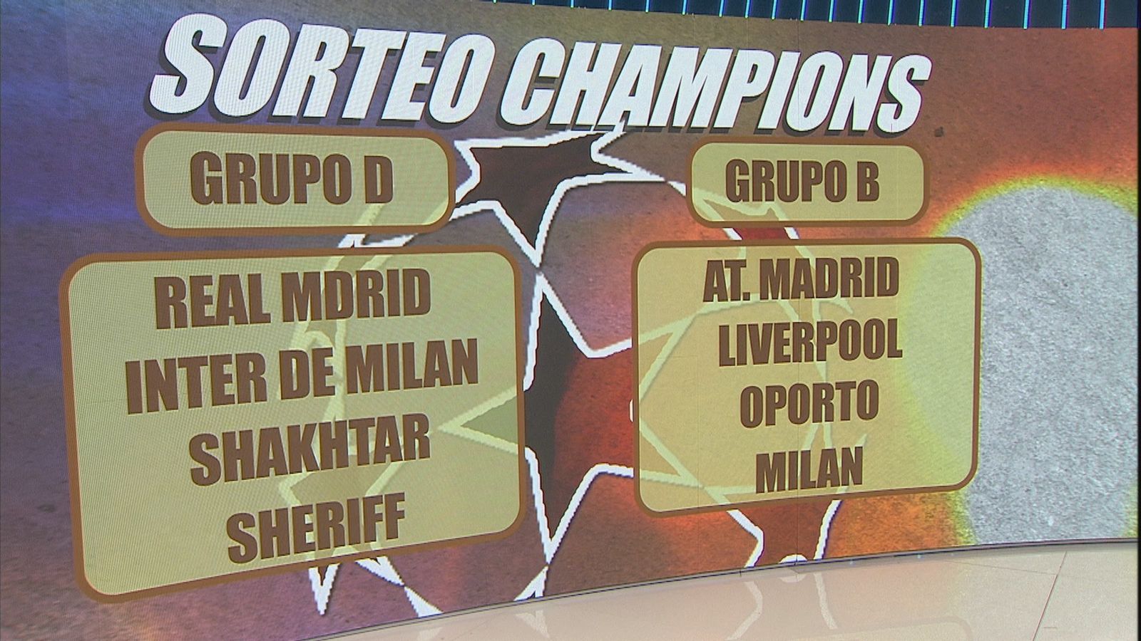 Los grupos "madrileños" de Champions