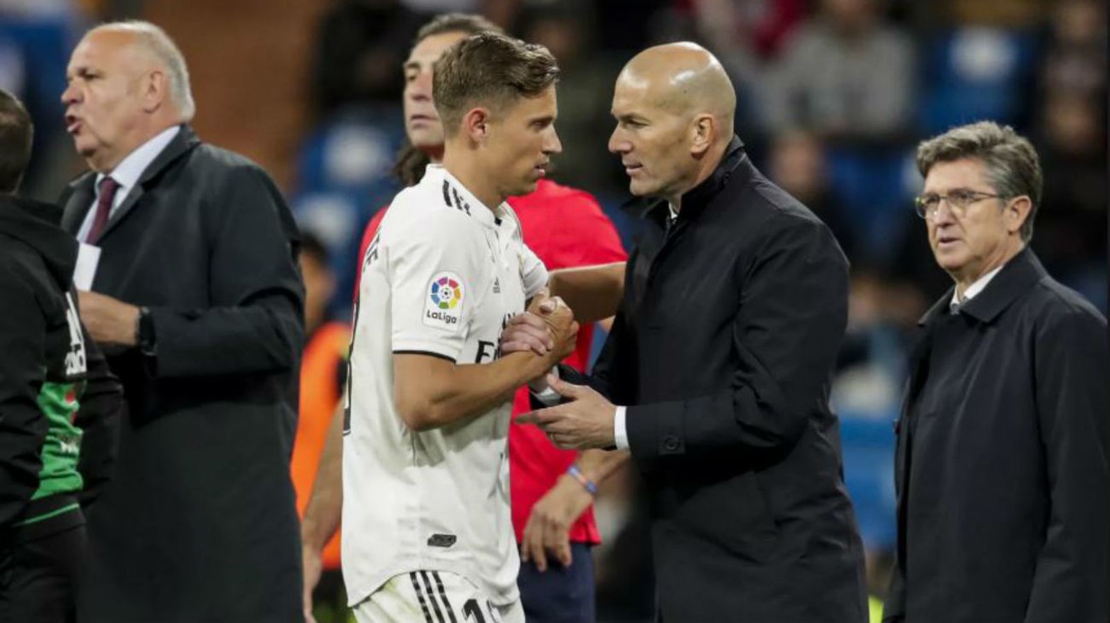 Marcos Llorente y Zidane