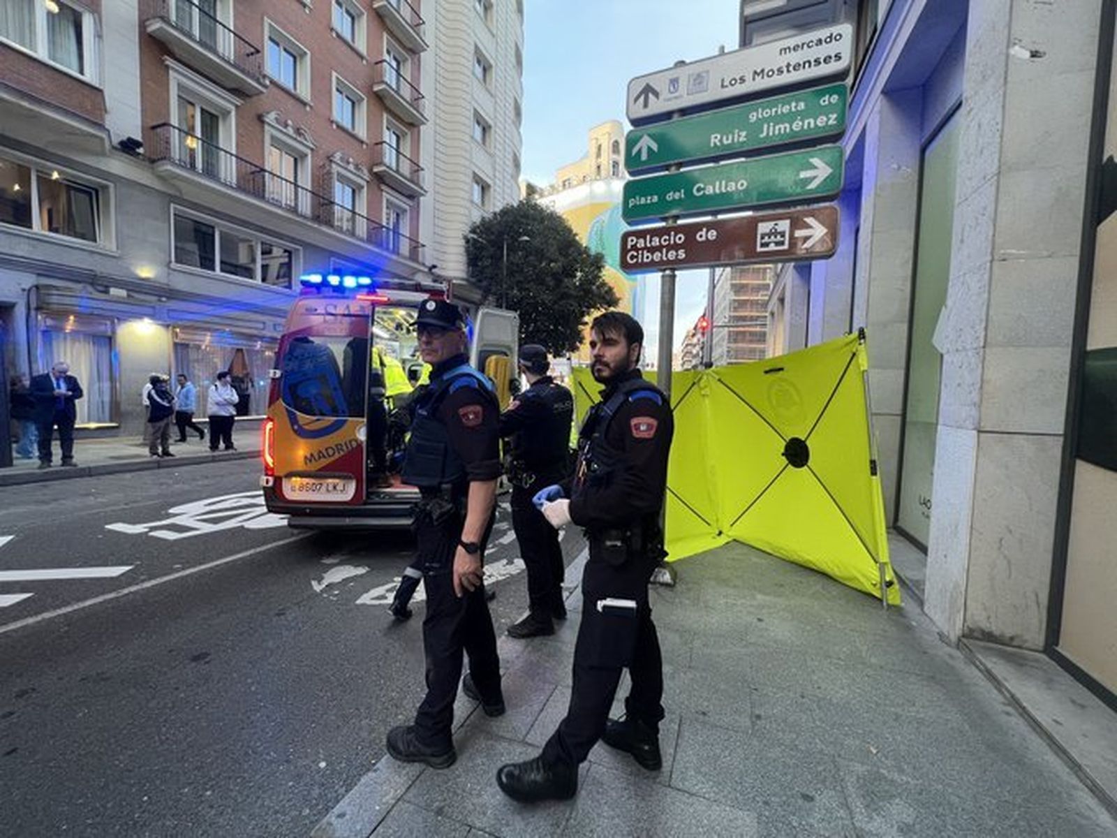 Dos agentes de la Policía Municipal de Madrid en un accidente de tráfico