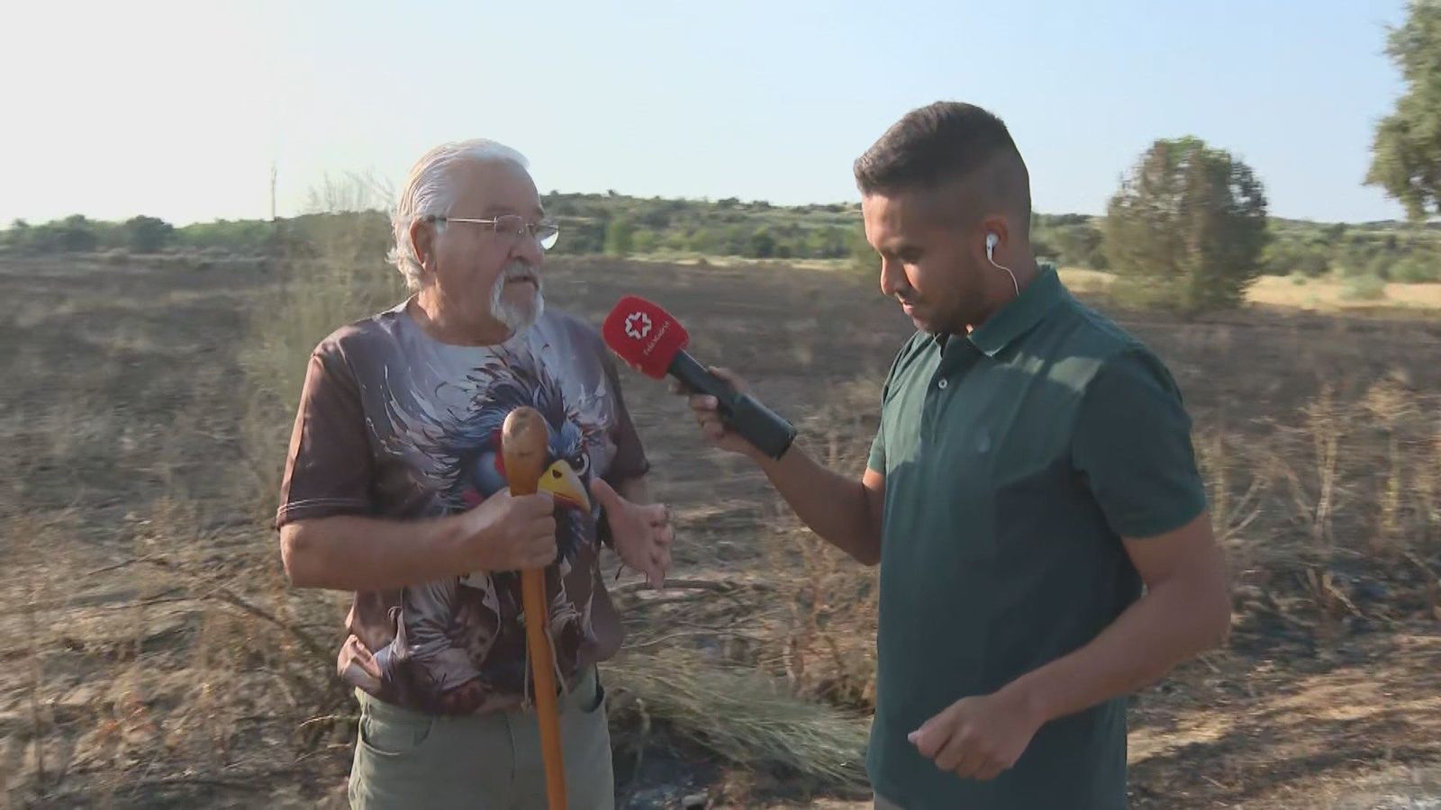 "Pudo ser un desastre": vecinos de Aldea del Fresno celebran la rápida intervención en el incendio forestal que ha calcinado 20 hectáreas