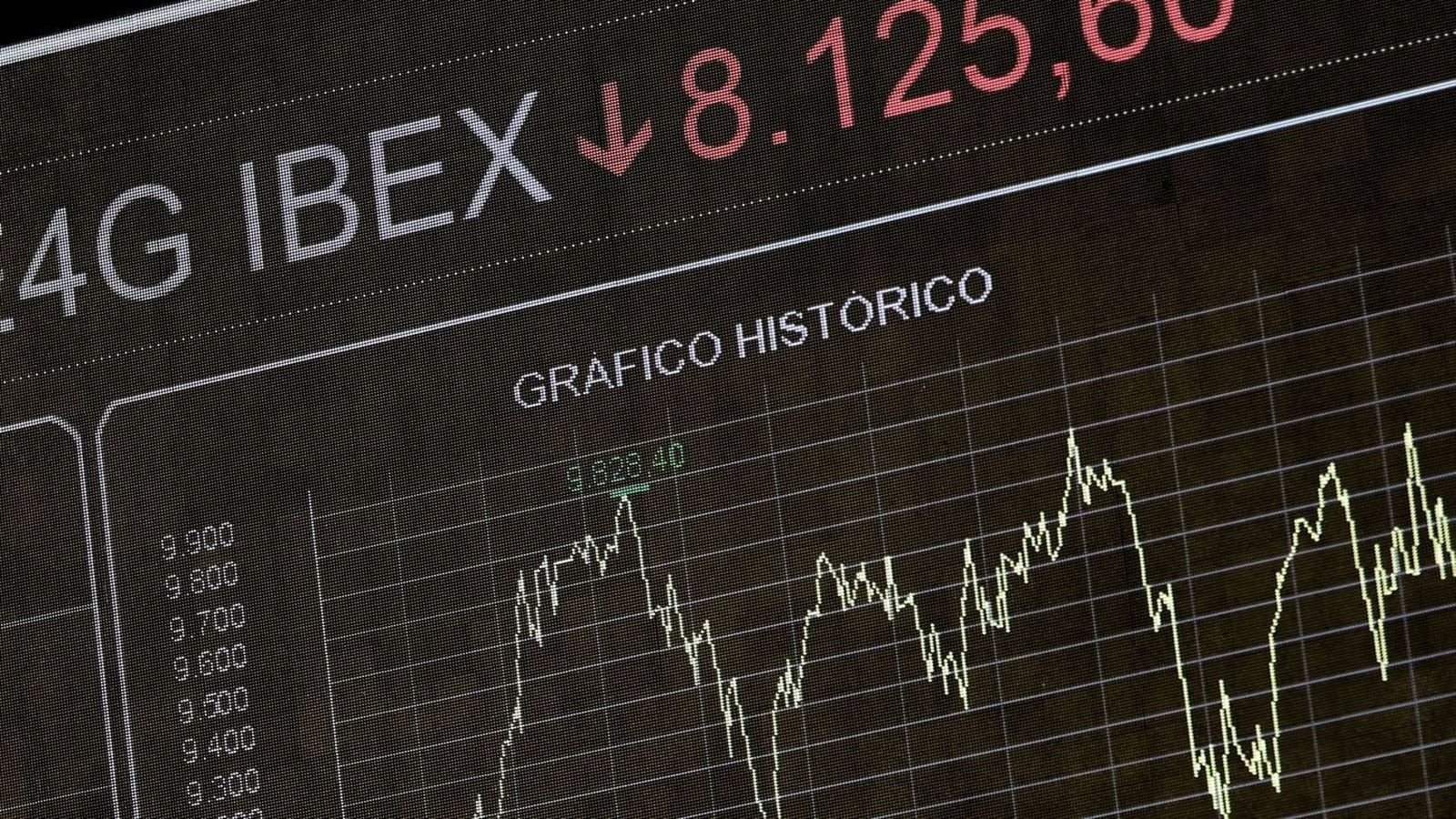 Evolución del indicador bursátil IBEX 35 en una sesión