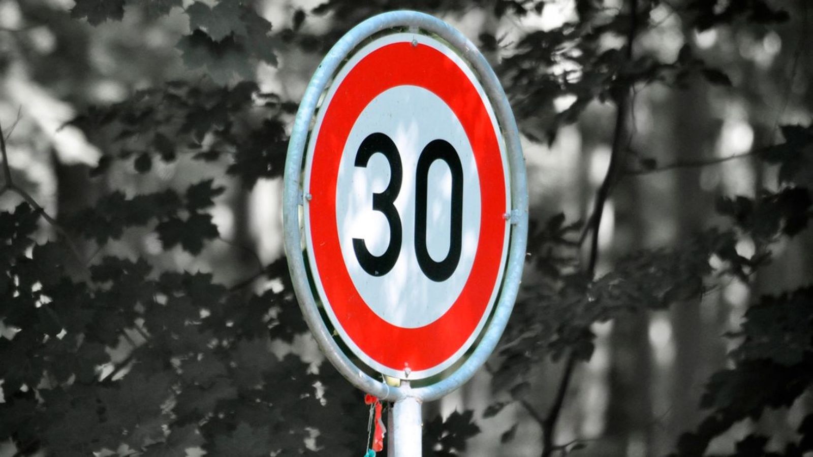 Señal de máxima velocidad a 30 km/h
