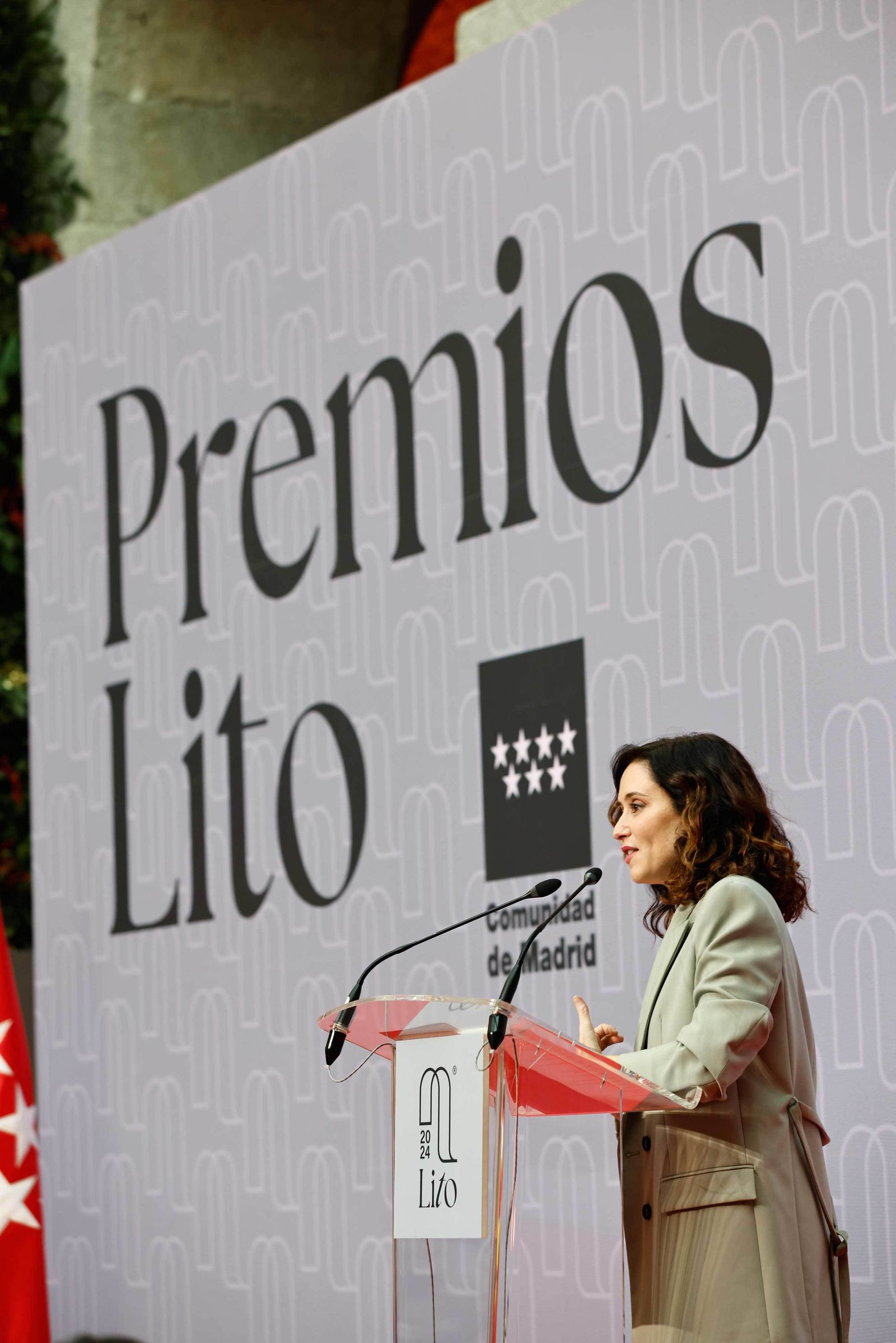 Isabel Díaz Ayuso, en la entrega de los premios LITO 2024