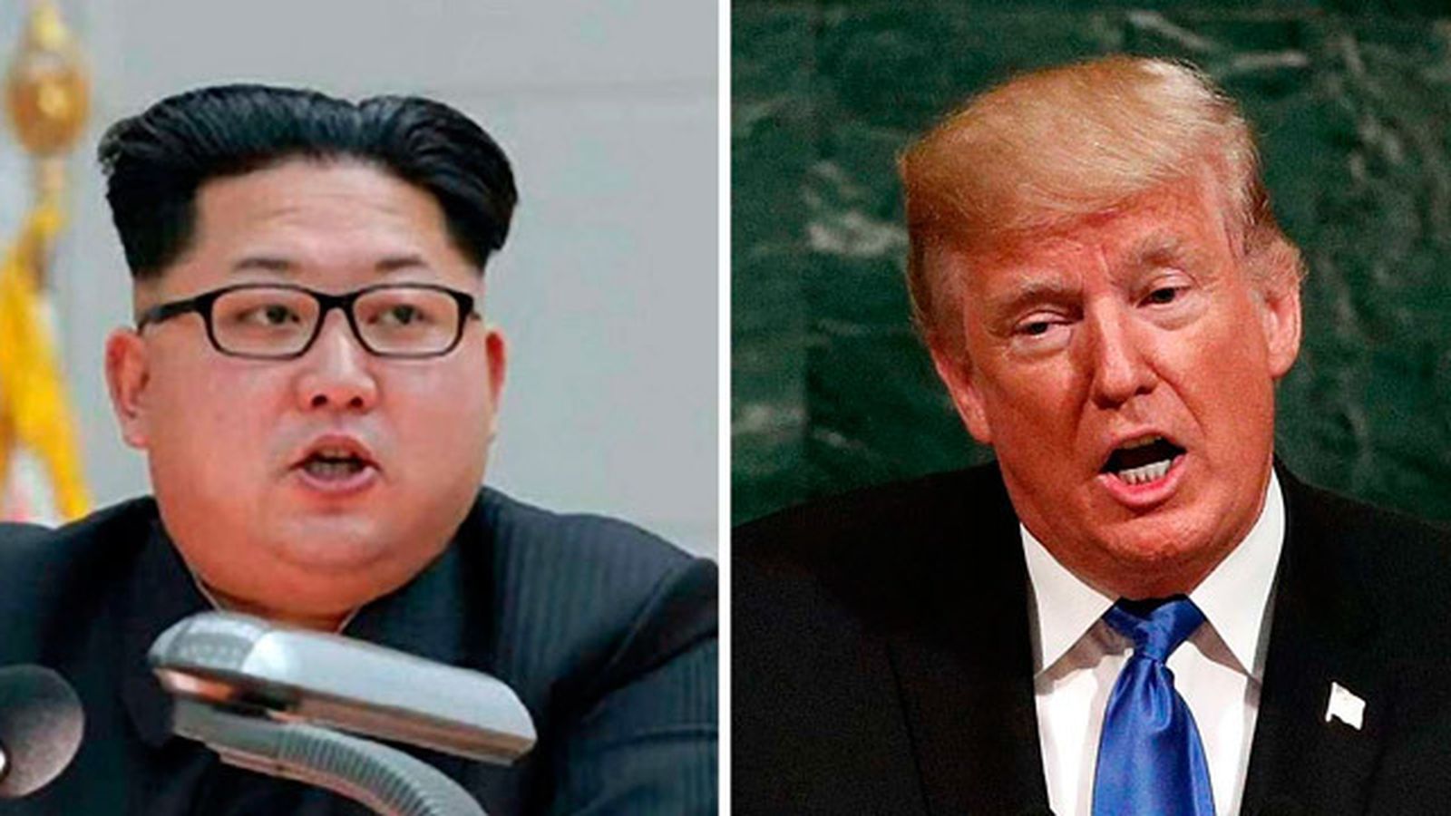 El líder norcoreano Kim Jong-un y del presidente de Estados Unidos, Donald Trump