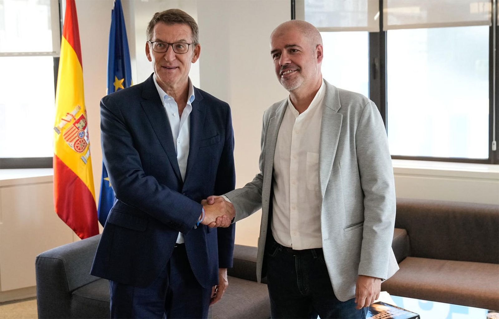 Feijóo se reúne con el secretario general de Comisiones Obreras Unai Sordo
