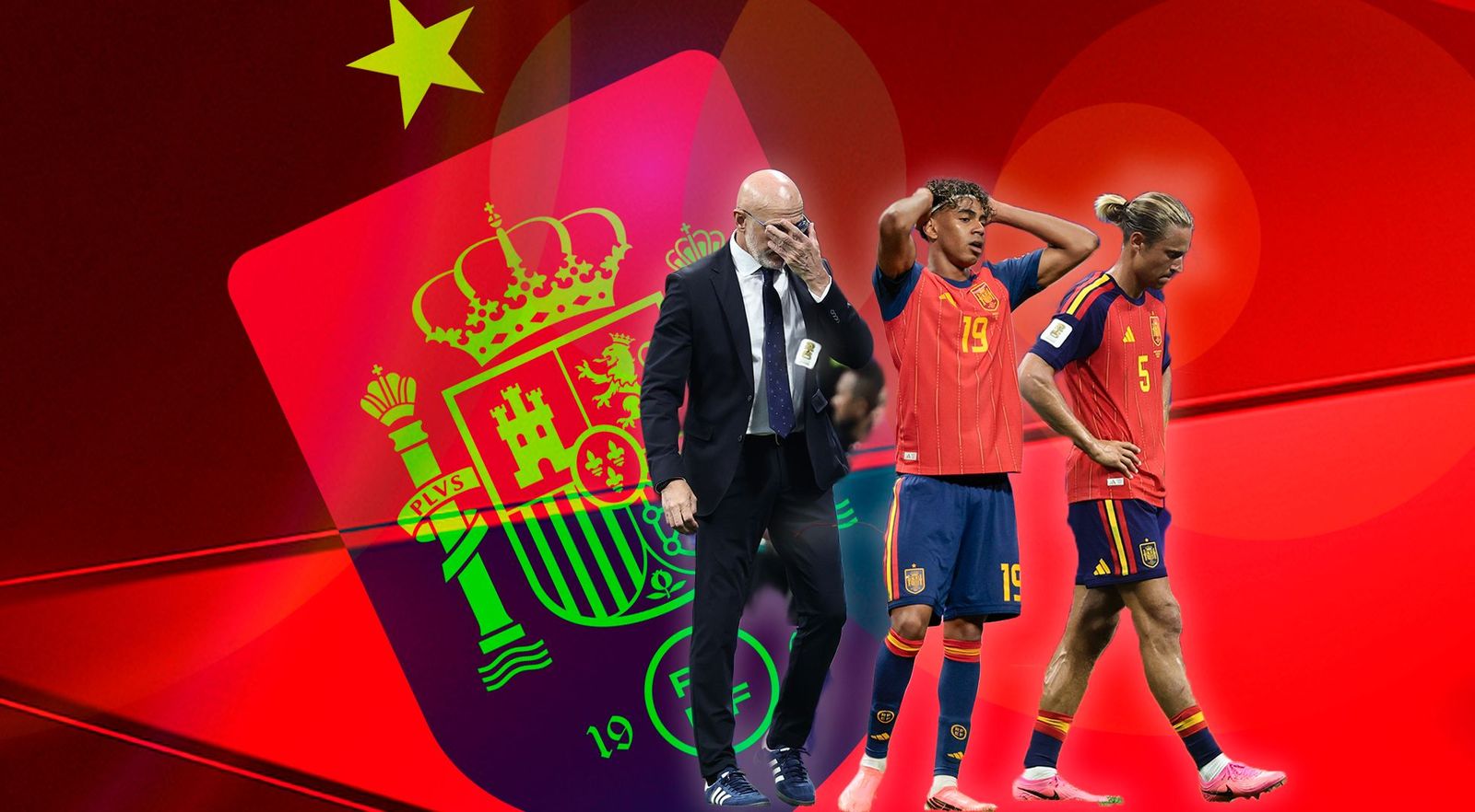 Luis de la Fuente, Lamine Yamal y Marcos Llorente