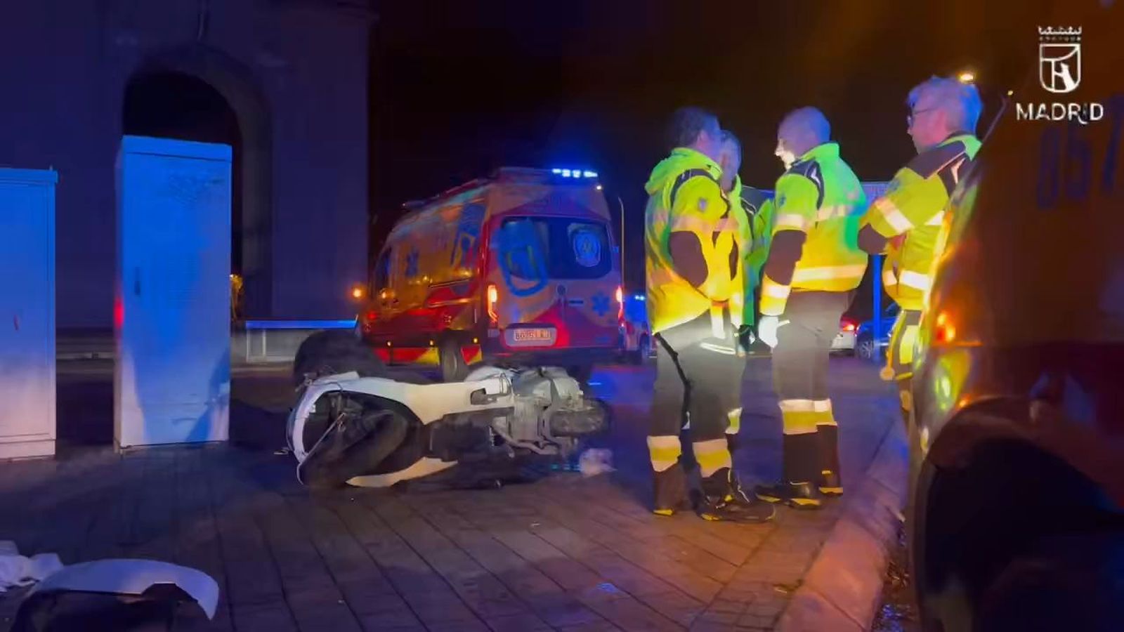 Accidente de moto en Moncloa.