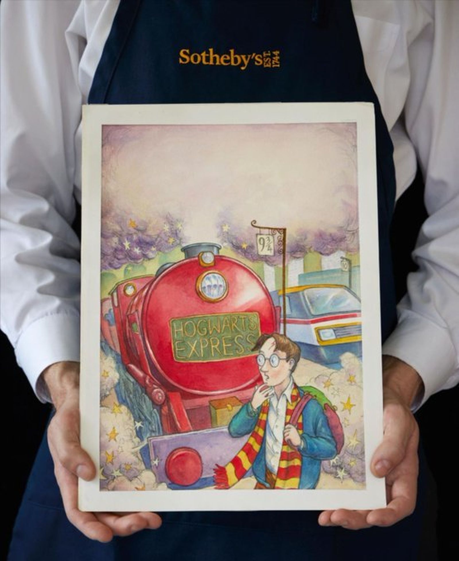 Acuarela de la portada original de 'Harry Potter y la piedra filosofal'