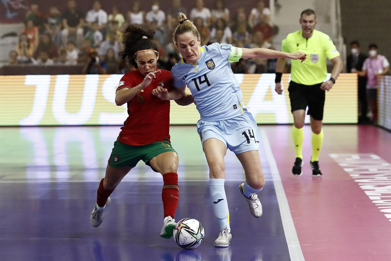 Final de la Eurocopa de fútbol sala femenino entre las selecciones de España y Portugal