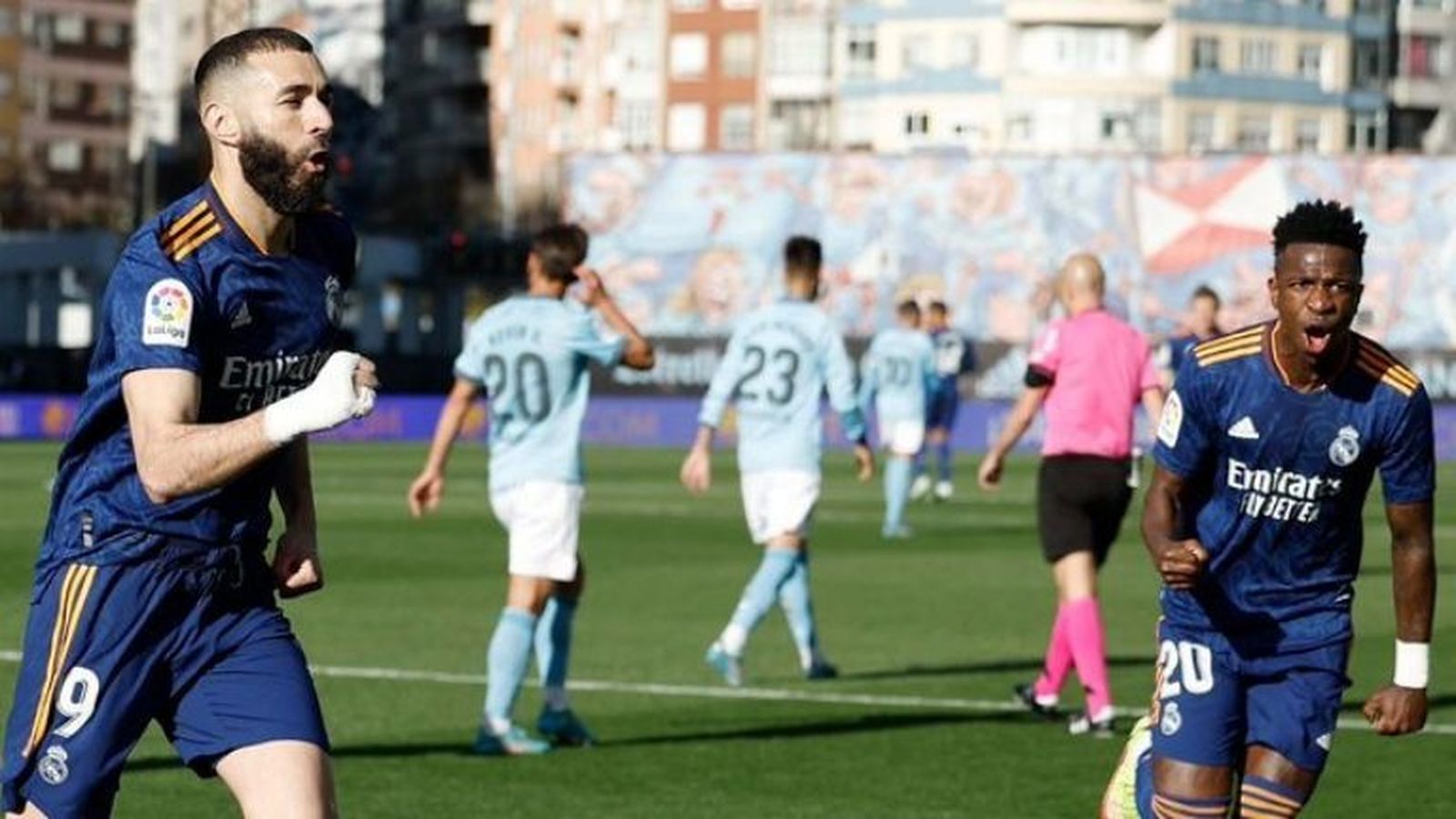 Benzema y Vinicius ante el Celta
