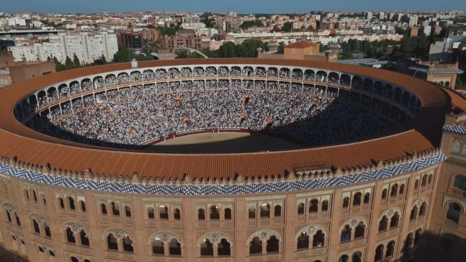 Vista aérea de la plaza de toros de Las Ventas