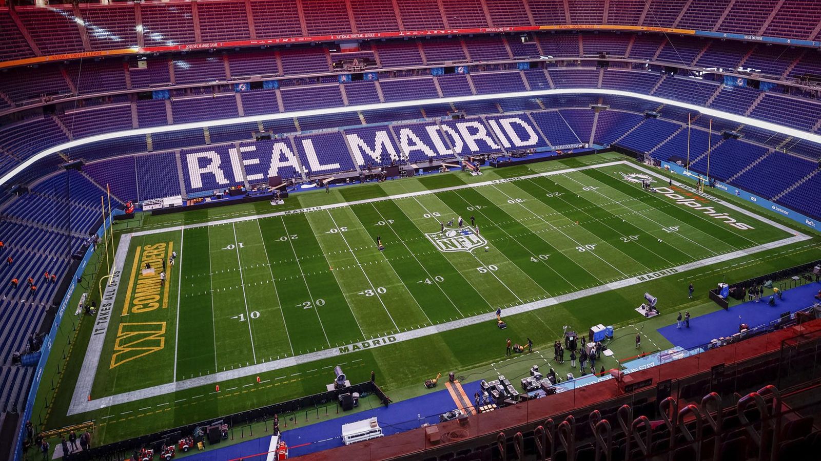 El Bernabéu estrena escenario NFL en todo su esplendor