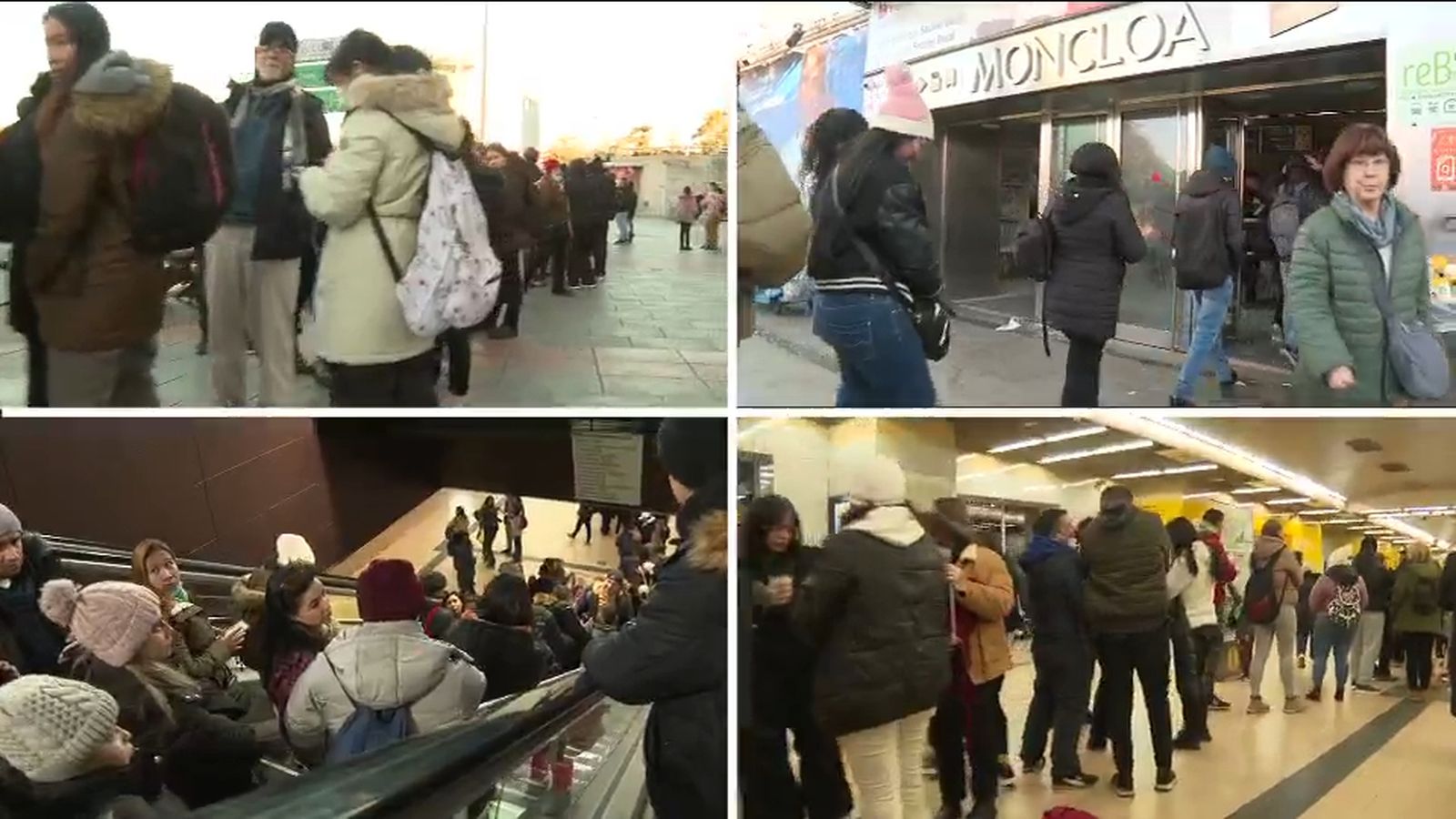 Colas en el intercambiador de Moncloa