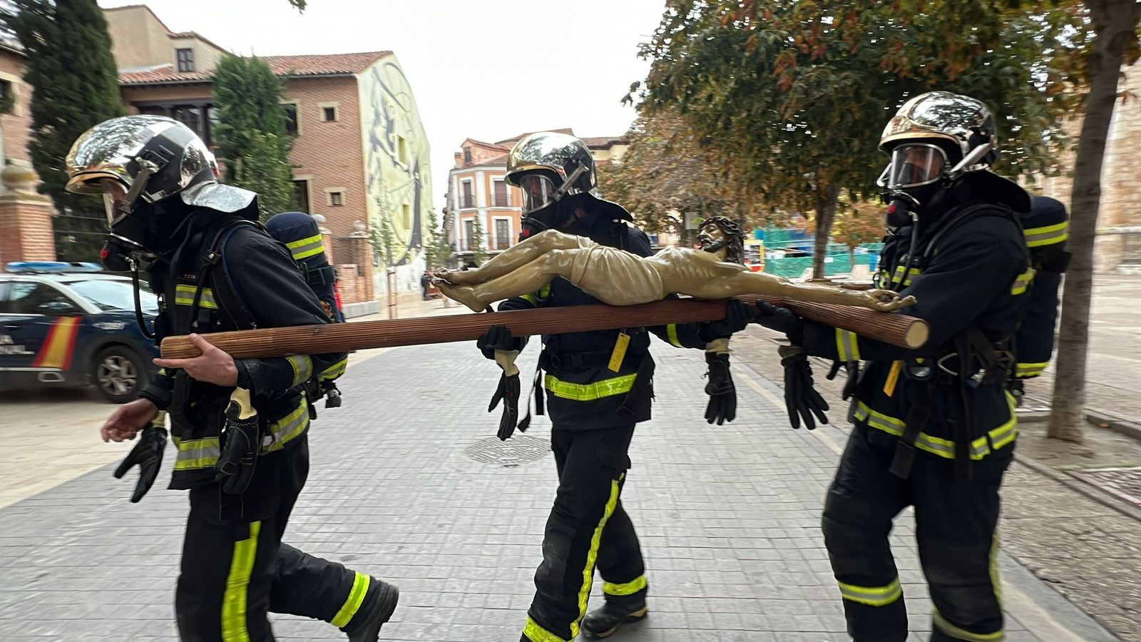 Simulacro en la catedral de Alcalá