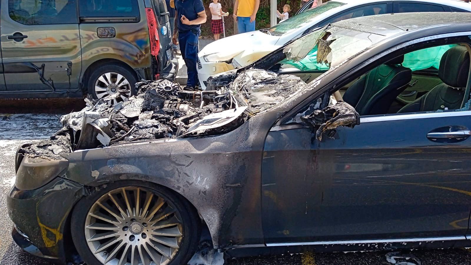 Estado en que quedó el coche de Josep Bou