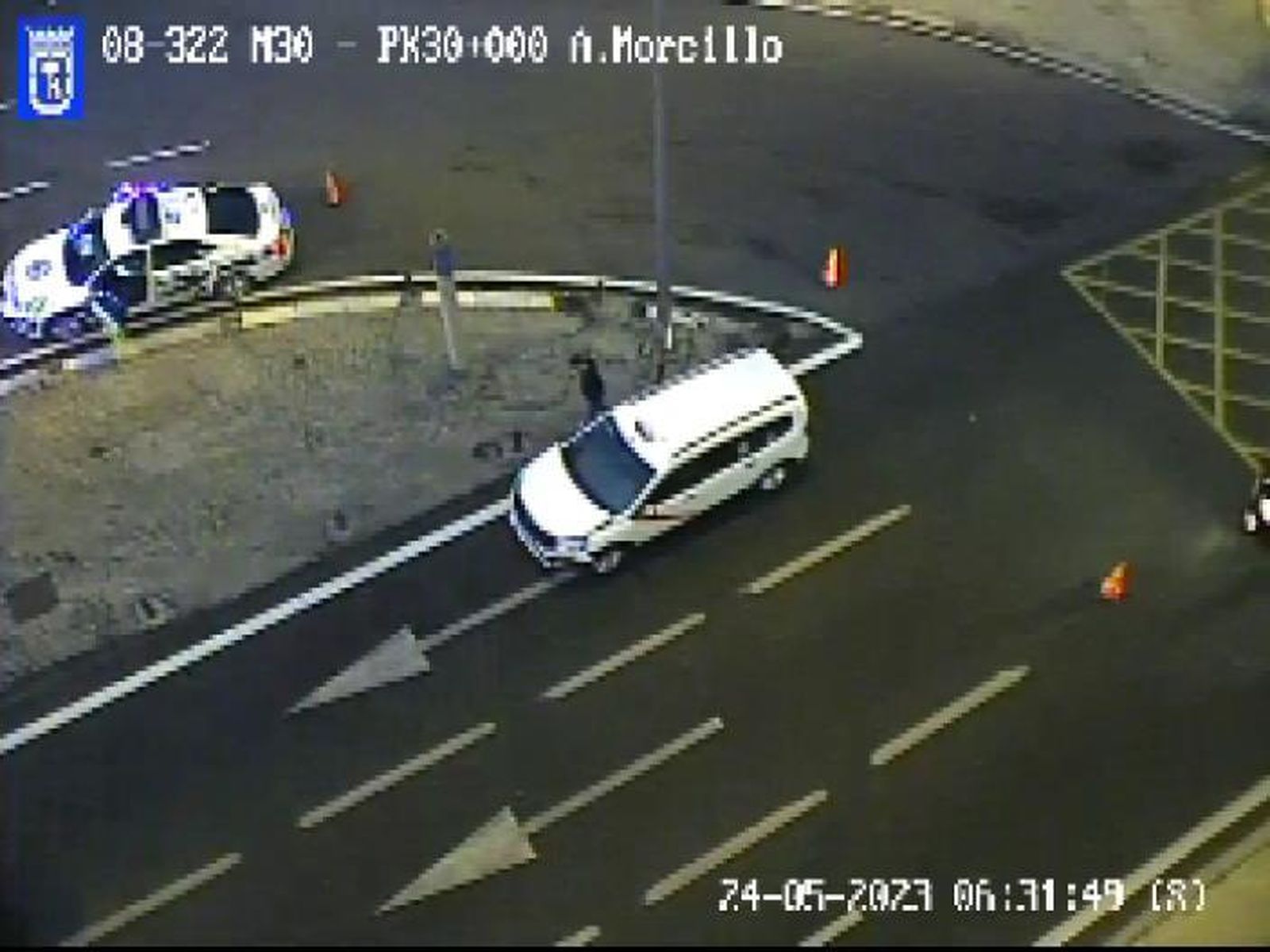 Cortados dos carriles de la M30 en la Avenida de la Ilustración por accidente
