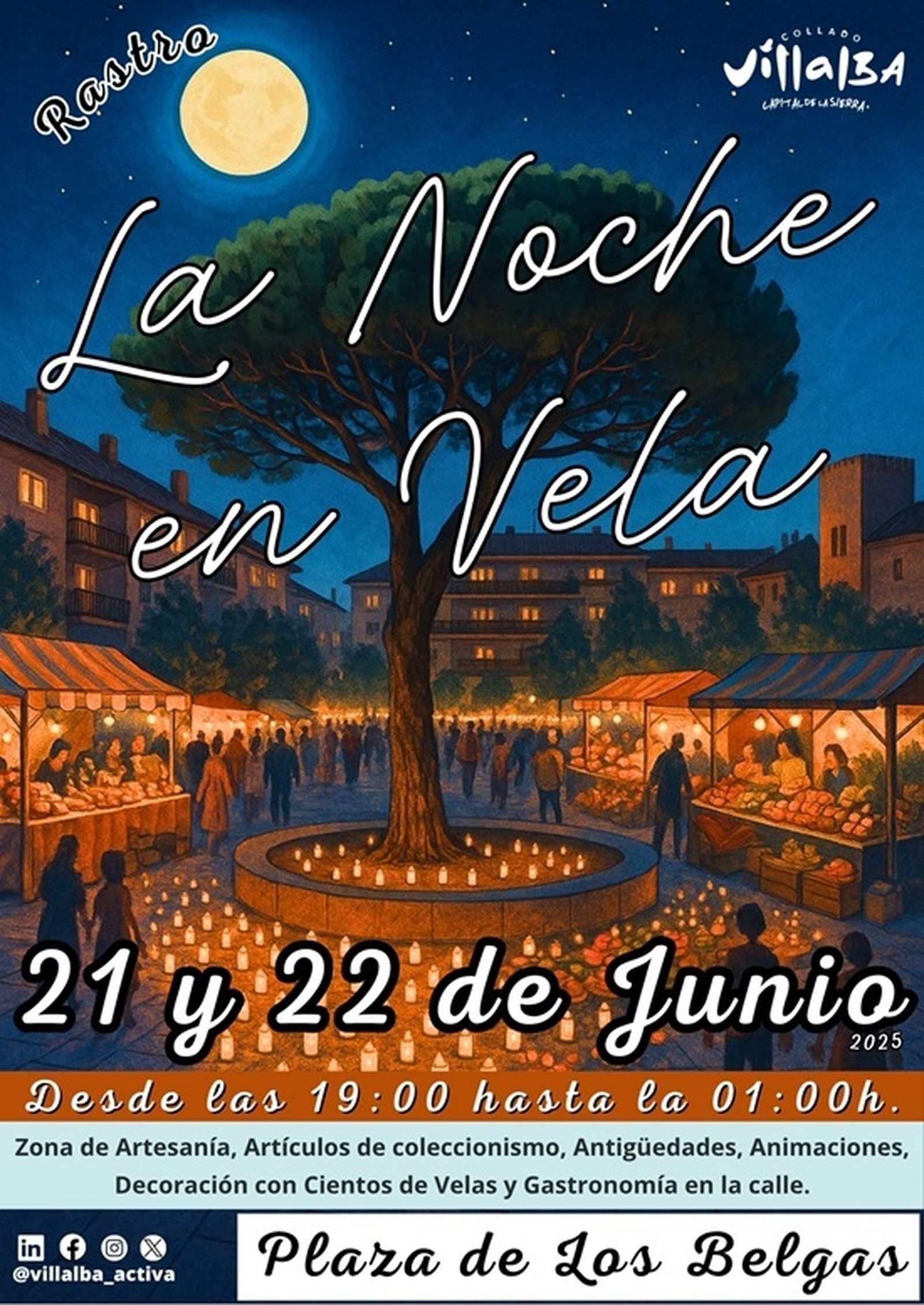 Cartel de La Noche en Vela en Collado Villalba