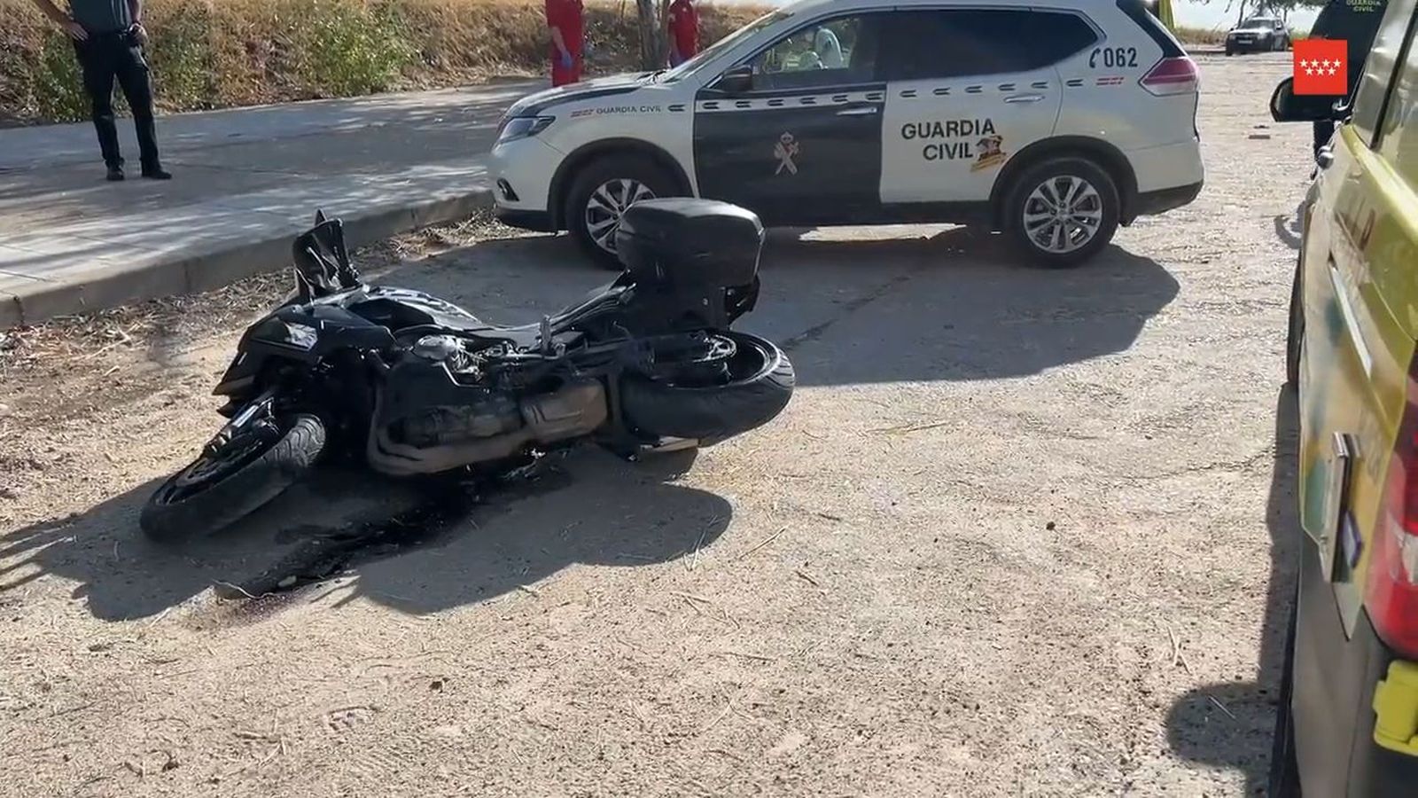 Accidente mortal de un motorista en Casarrubuelos