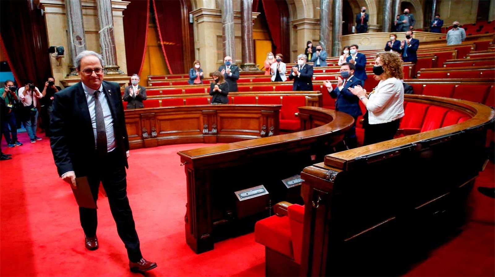 Torra pide en el Parlament: "O Monarquía española o república catalana"