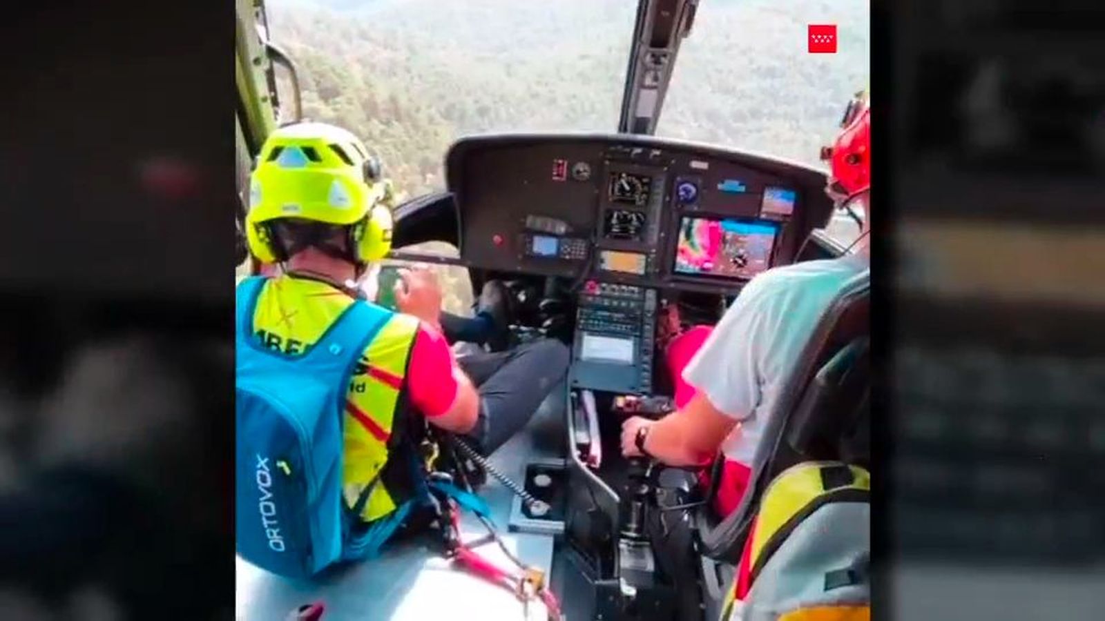 Rescatada en helicóptero una senderista de 69 años en Rascafría