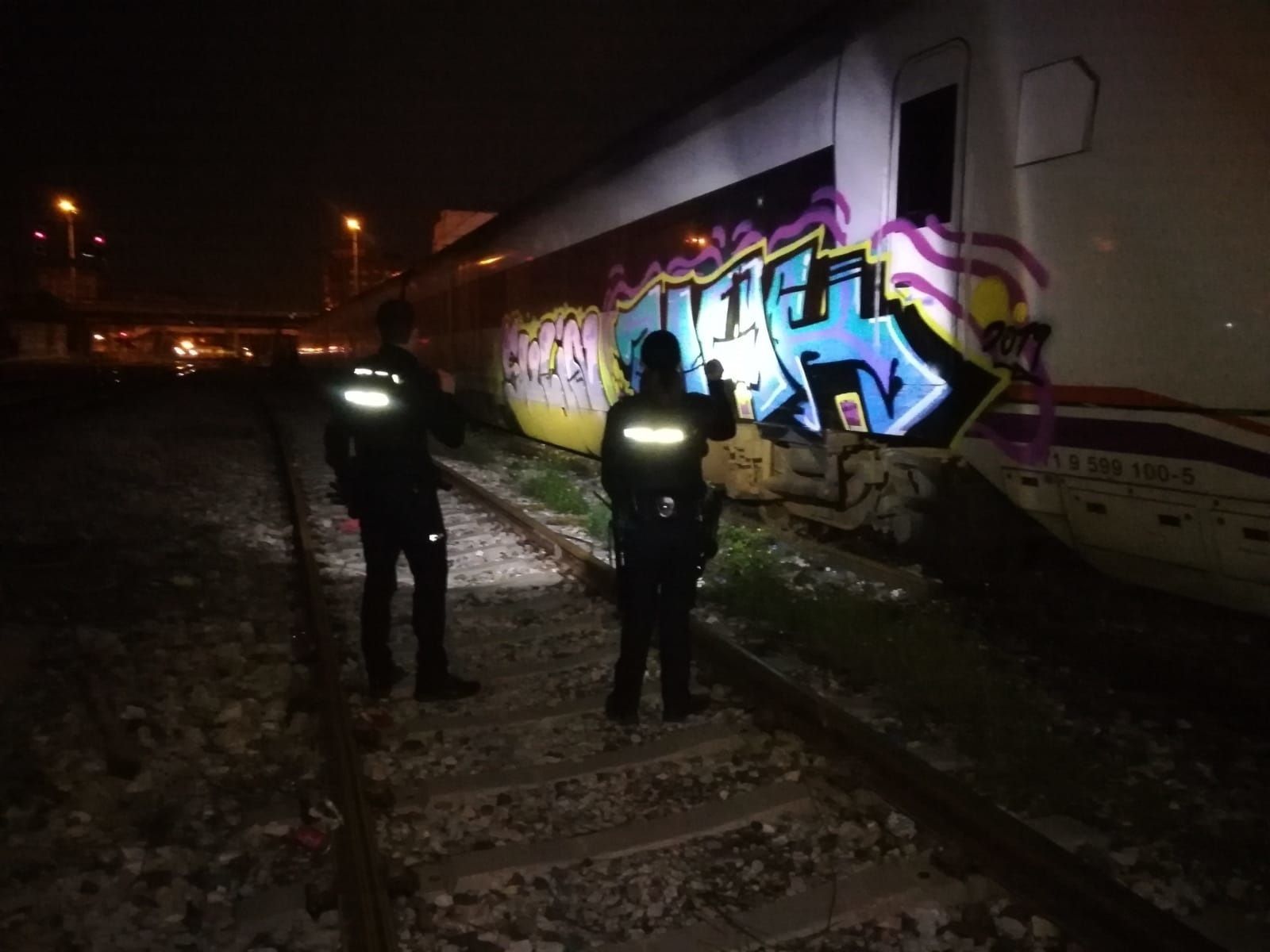 Pintadas en vagones de Renfe