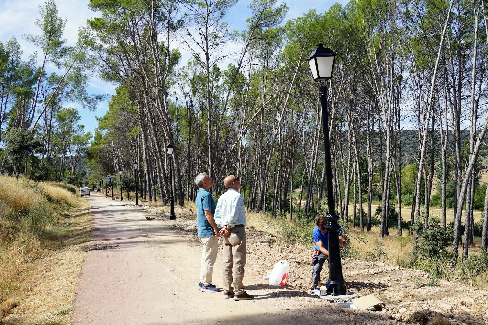 Visita a las obras en la Vía Verde del Tajuña, en Ambite
