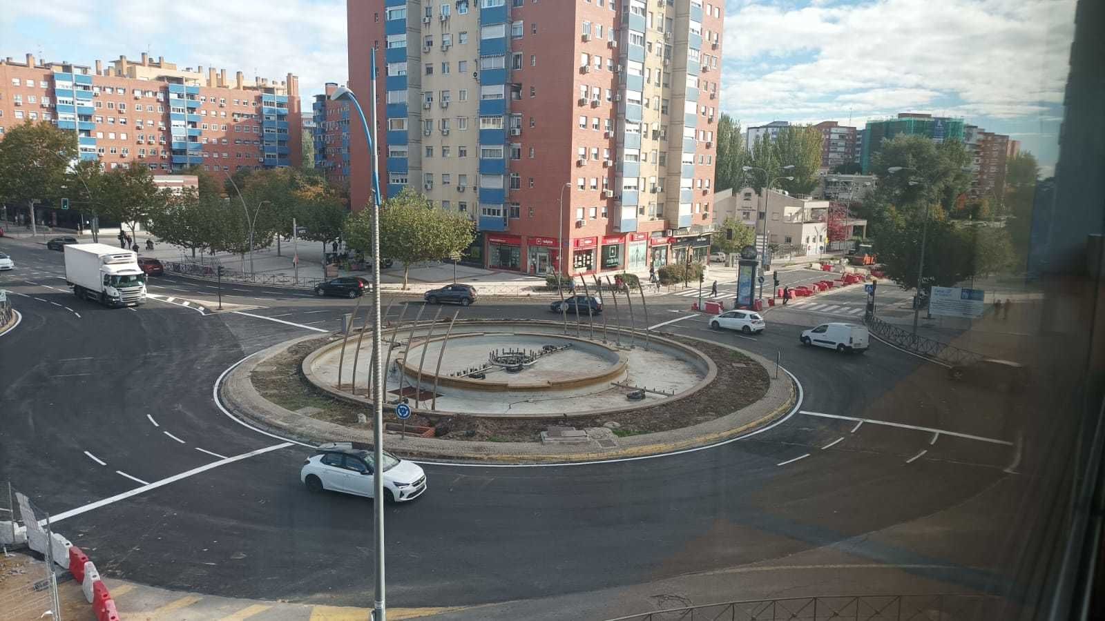 Abierta al tráfico la glorieta de la calle Leganés con avenida de la Hispanidad