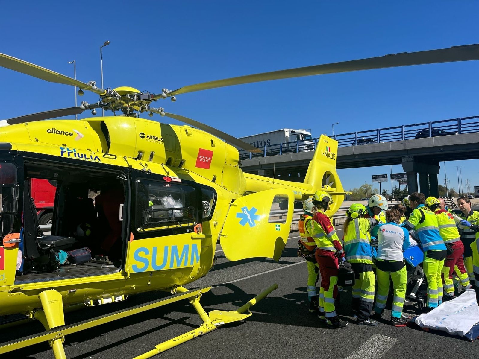 Herido grave un motorista en un accidente en la A-2, en Alcalá de Henares