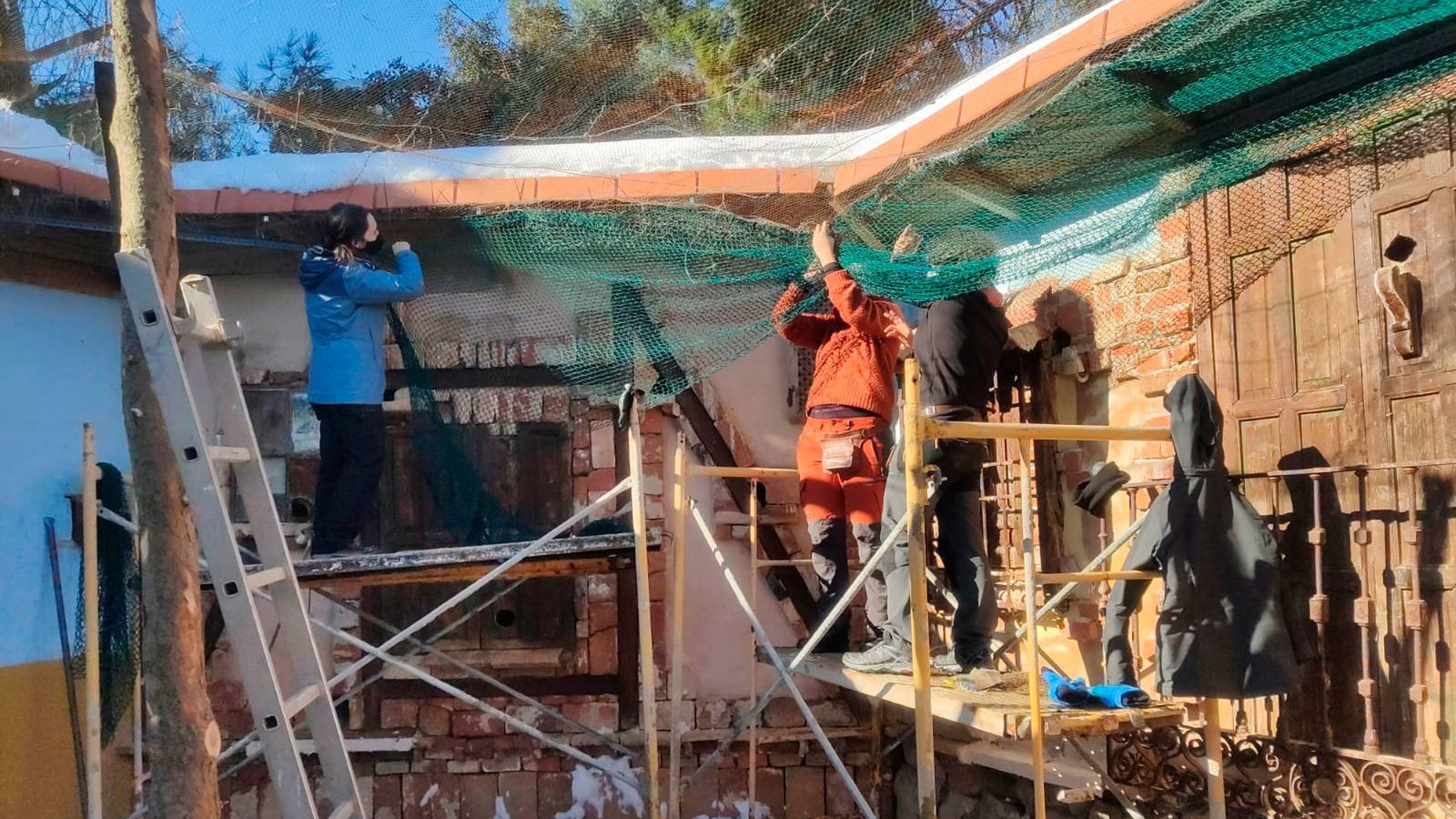La borrasca Filomena provoca graves daños el el centro de recuperación de aves de GREFA
